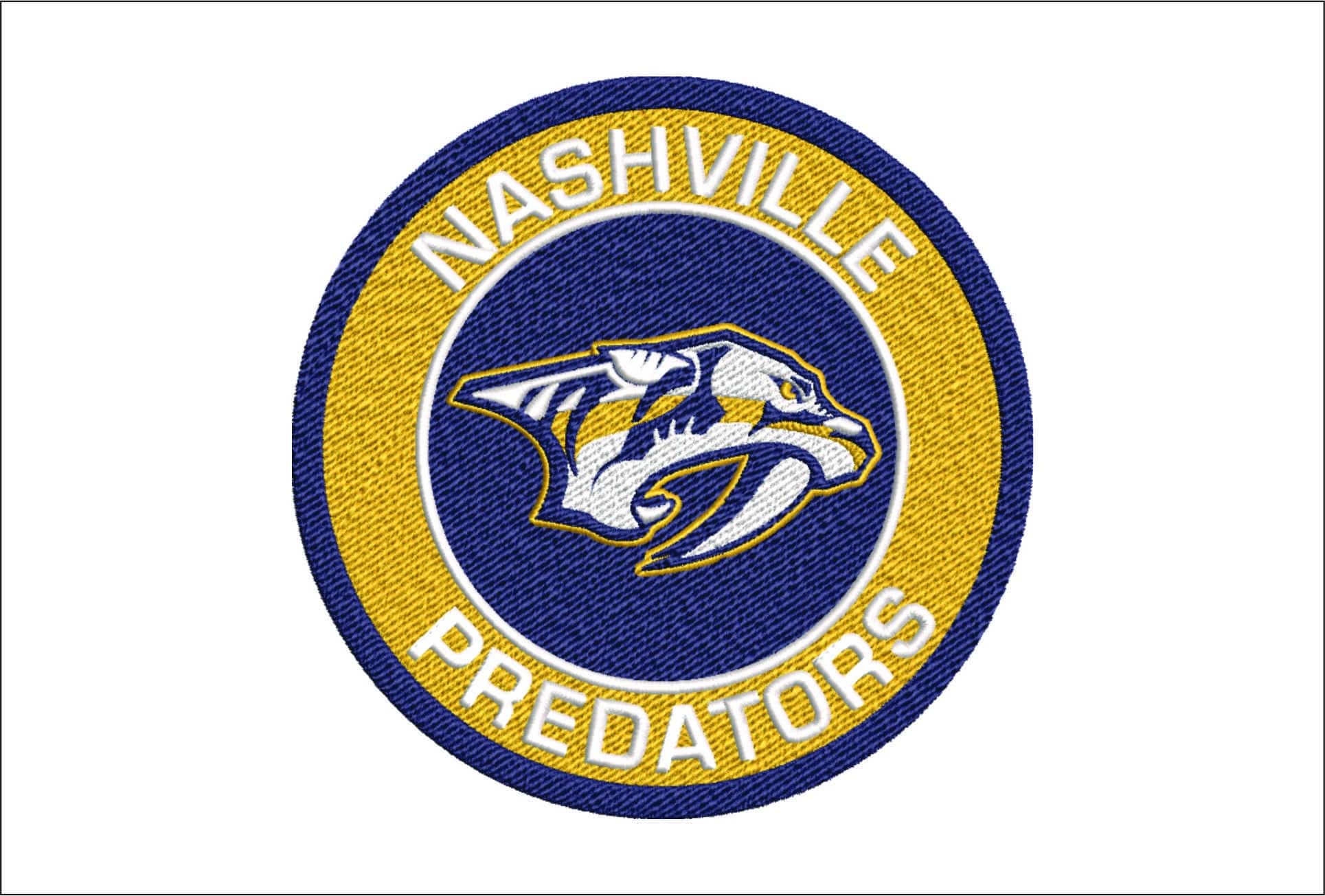 Nashville Predators Logo emblem - Preds at Bridgestone Arena - embroidery machine  pattern embroidery file - instant download in a frame