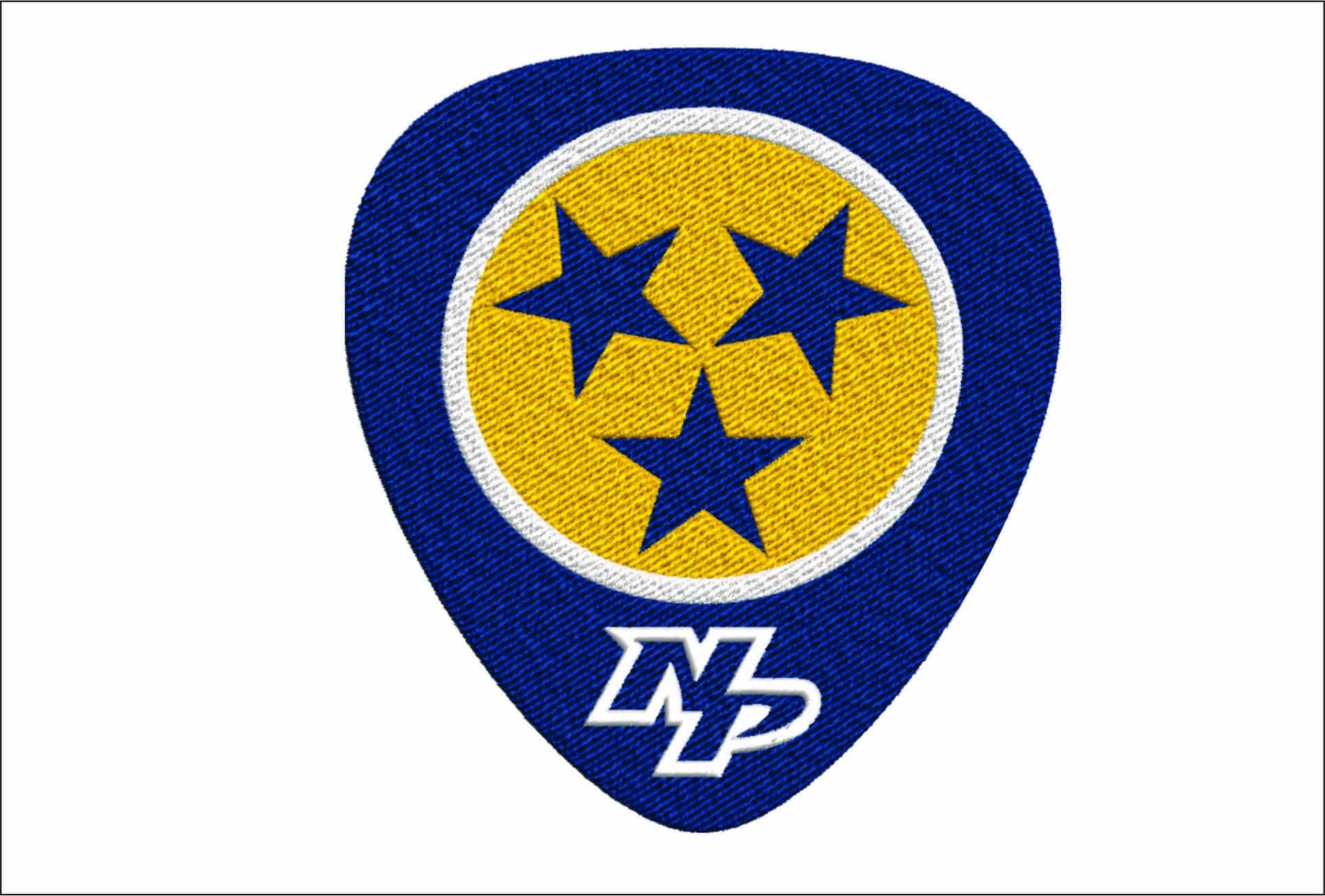 Nashville Predators Logo emblem and stars - Preds at Bridgestone Arena - embroidery machine  pattern embroidery file - instant download in a frame