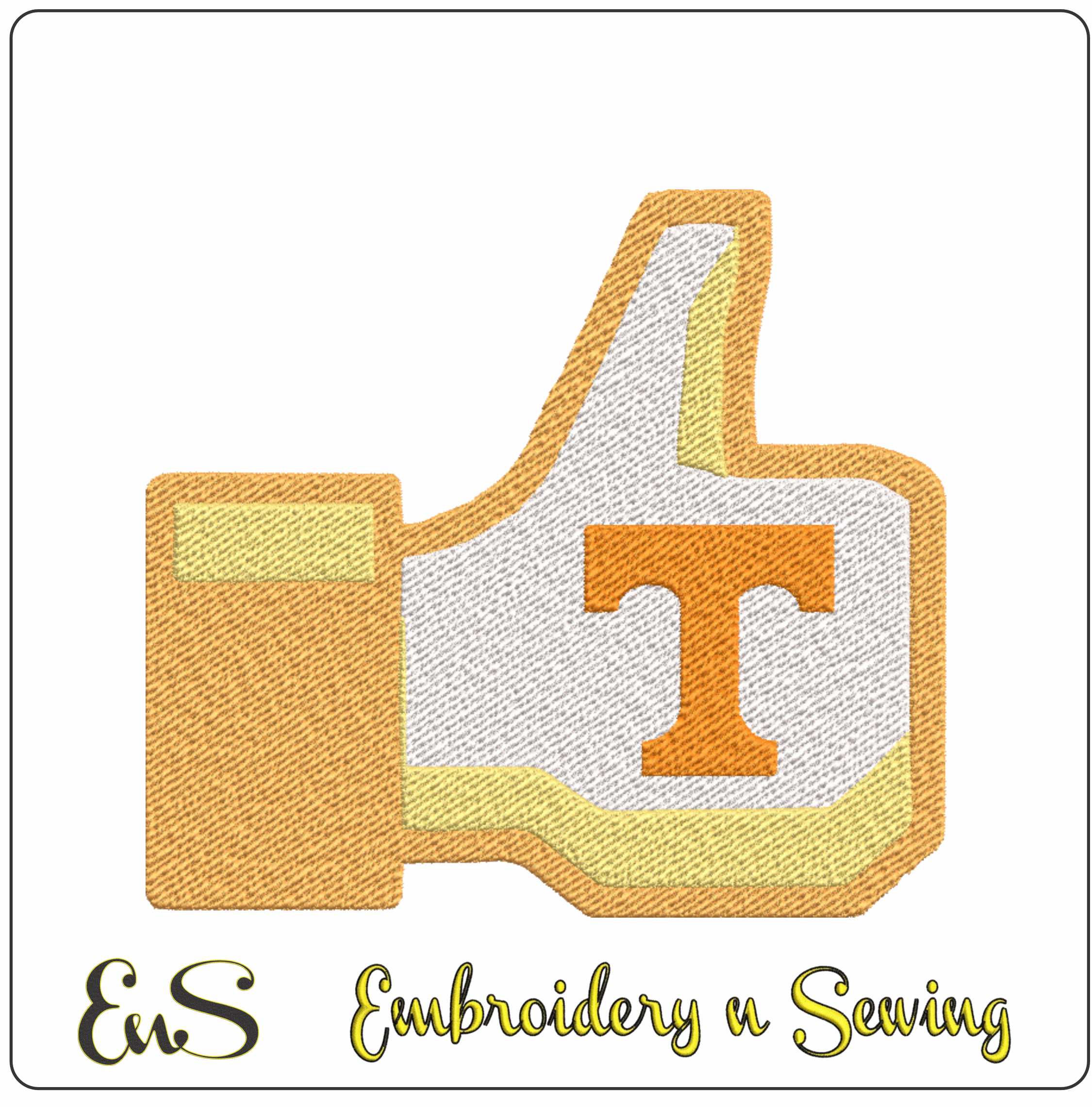 Thumbs Up Tennessee embroidery design - Thumbs Up Tennessee embroidery machine pattern embroidery file - instant download