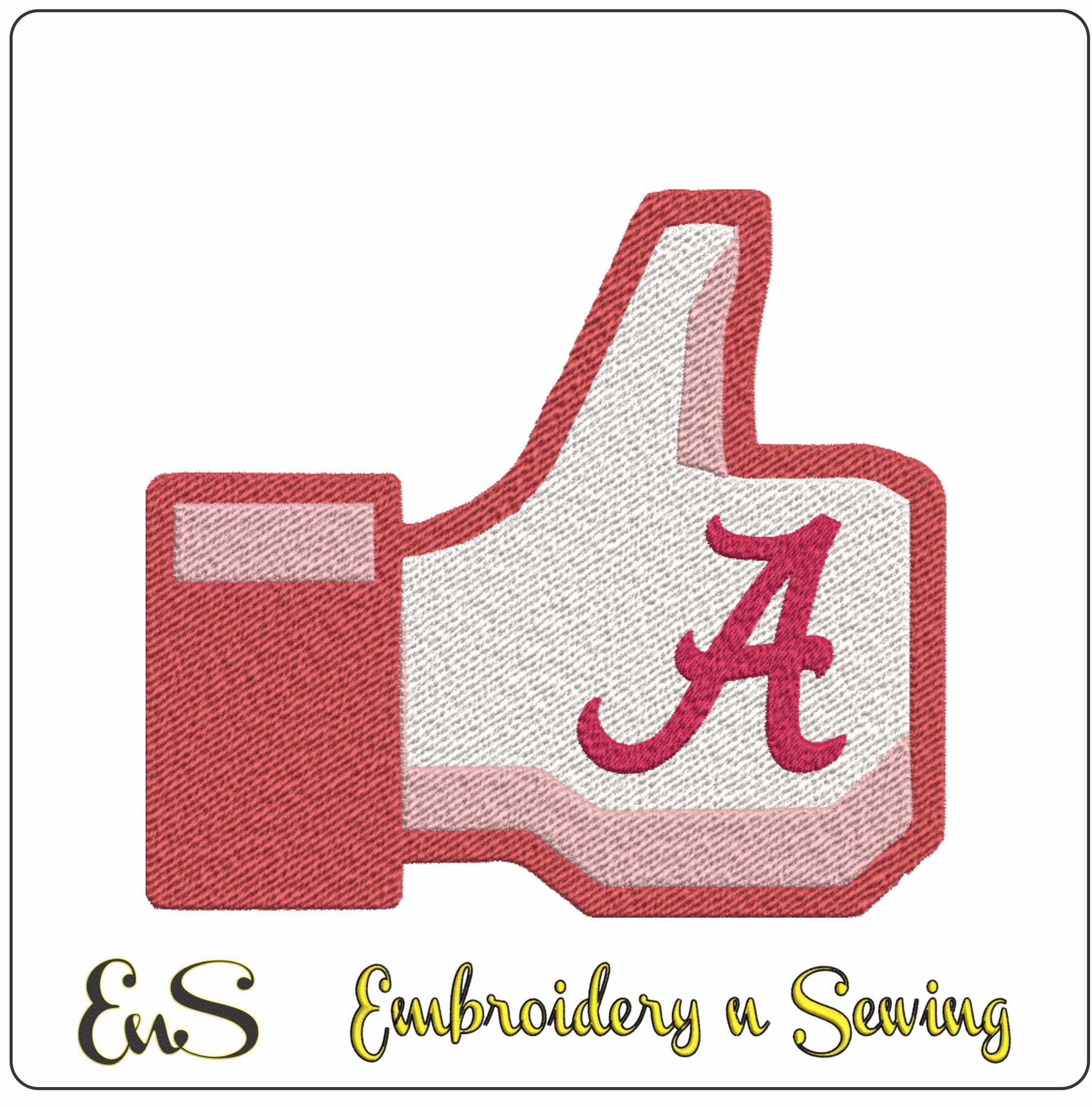 Alabama Thumbs embroidery design - Alabama Thumbs embroidery machine pattern embroidery file - instant download