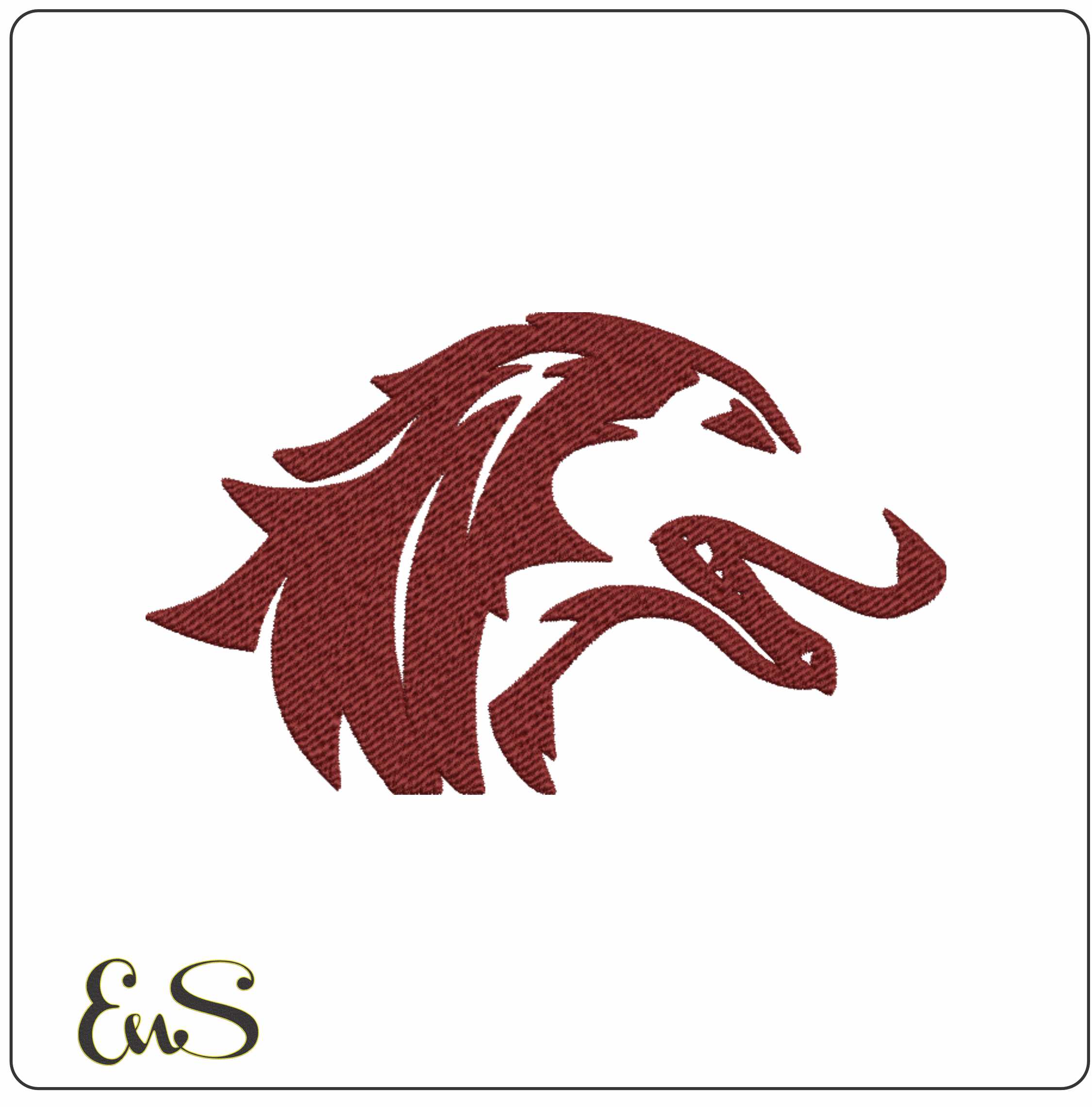 Southern Illinois Salukis embroidery design - Southern Illinois Salukis embroidery machine pattern embroidery file - instant download