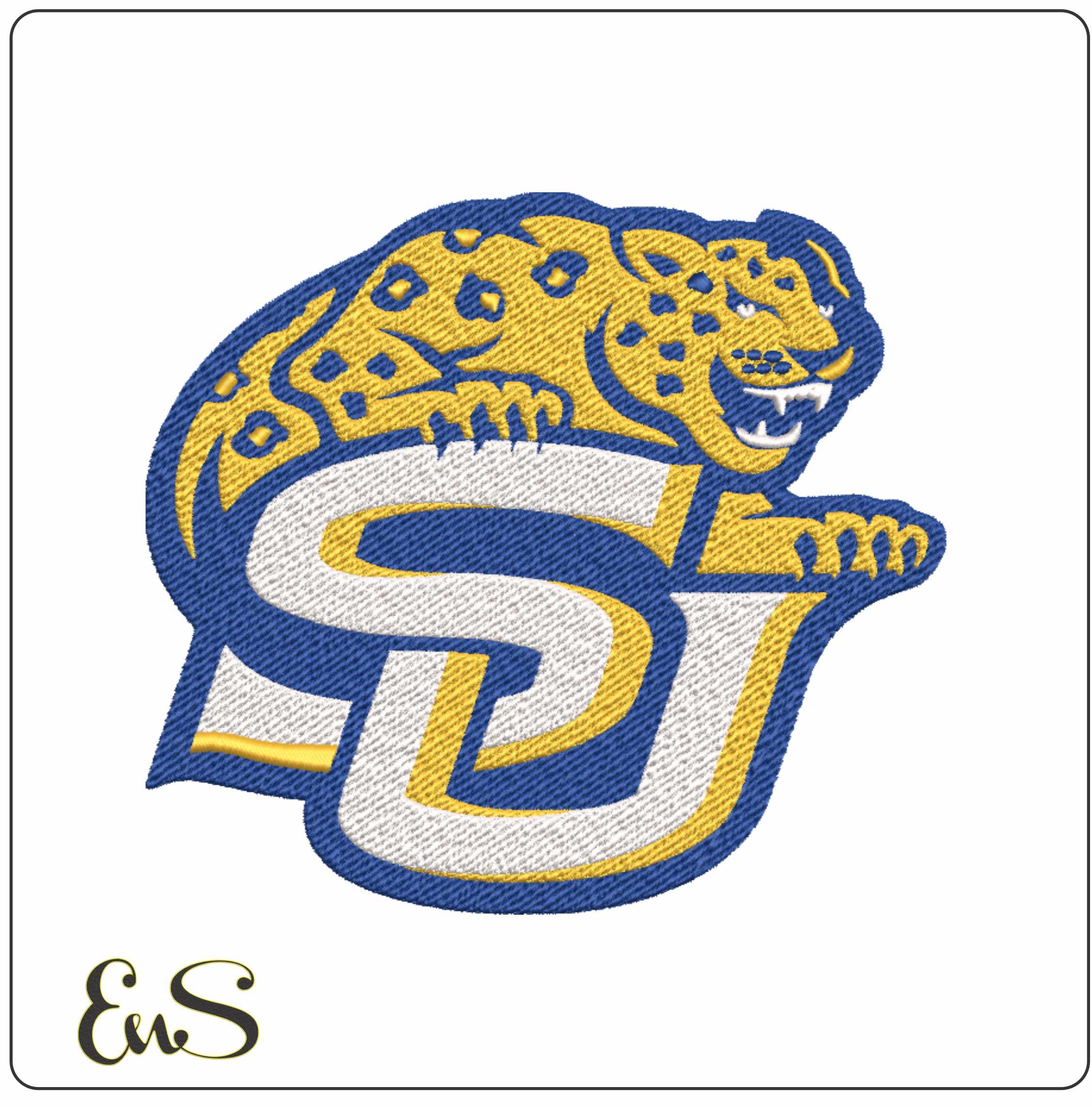 Southern Jaguar Logo 2001 embroidery design - Southern Jaguar Logo 2001 embroidery machine pattern embroidery file - instant download