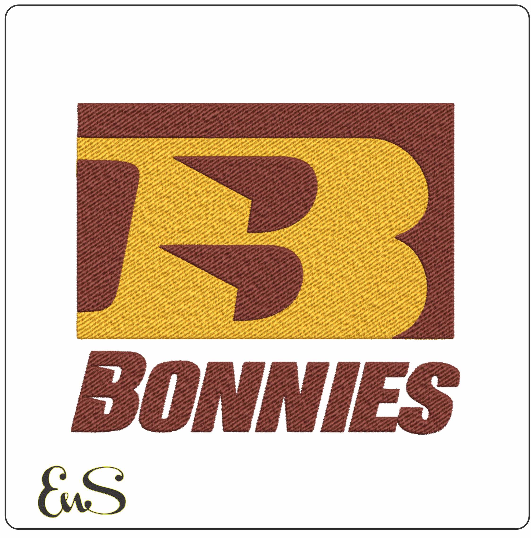 St-Bonaventure Bonnies Logo 1988 embroidery design - St-Bonaventure Bonnies Logo 1988 embroidery machine pattern embroidery file - instant download