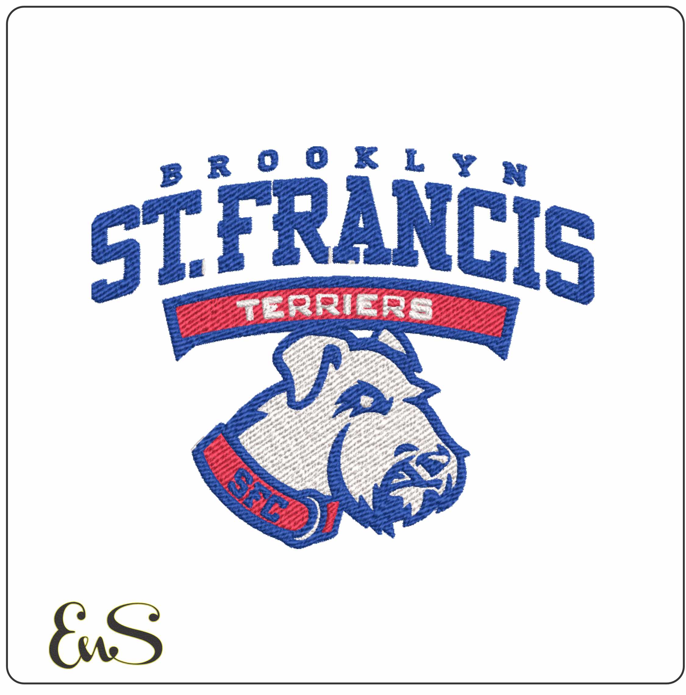 St-Francis Terriers Logo embroidery design - St-Francis Terriers Logo  embroidery machine pattern embroidery file - instant download