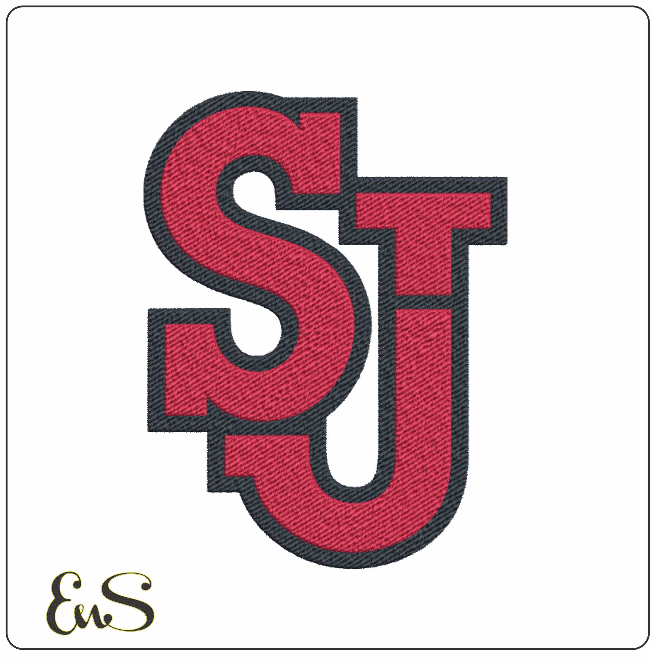 St-John Red Storm Logo embroidery design - St-John Red Storm Logo  embroidery machine pattern embroidery file - instant download