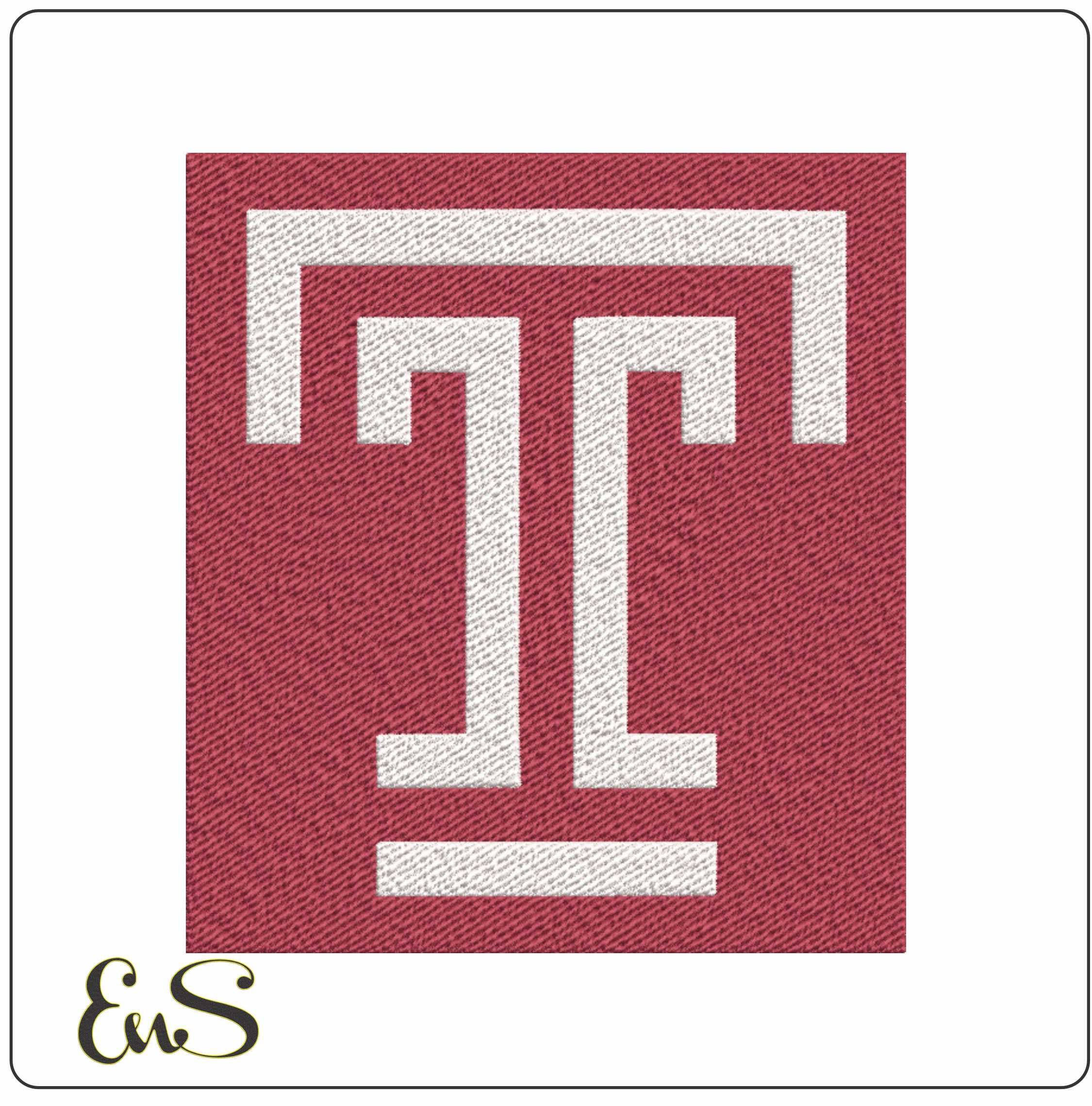 Temple Owls Logo embroidery design -Temple Owls Logo embroidery machine pattern embroidery file - instant download