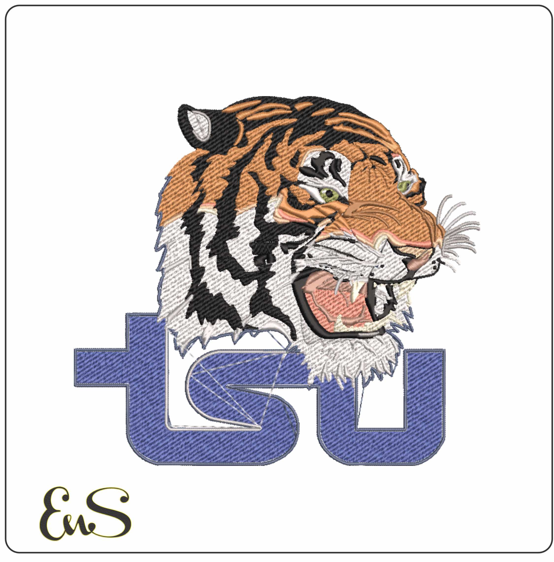 Tennessee State Tigers Logo 2004 embroidery design -Tennessee State Tigers Logo 2004 embroidery machine pattern embroidery file - instant download