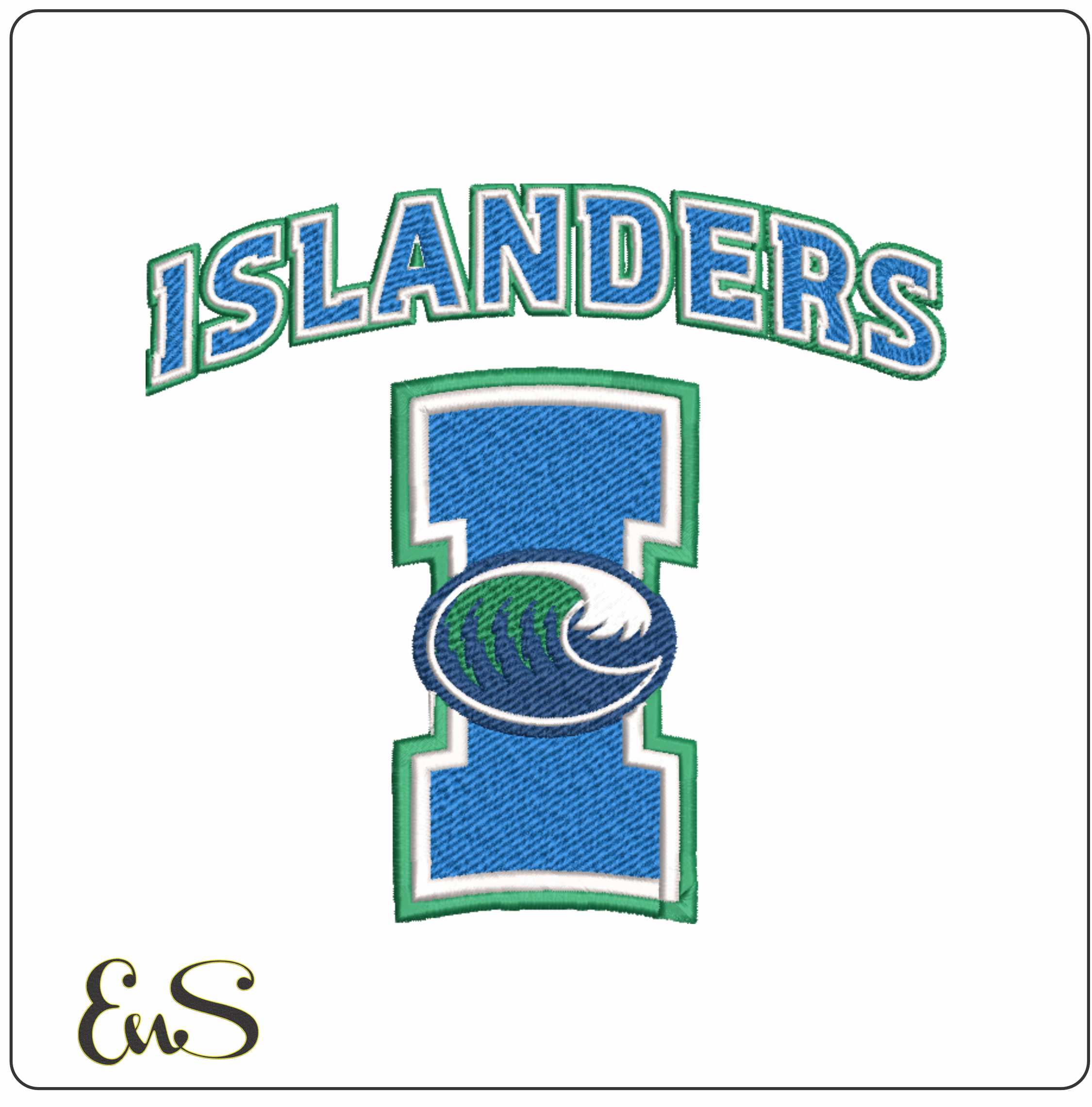Texas AM CC Islanders logo  embroidery design -Texas AM CC Islanders Logo embroidery machine pattern embroidery file - instant download