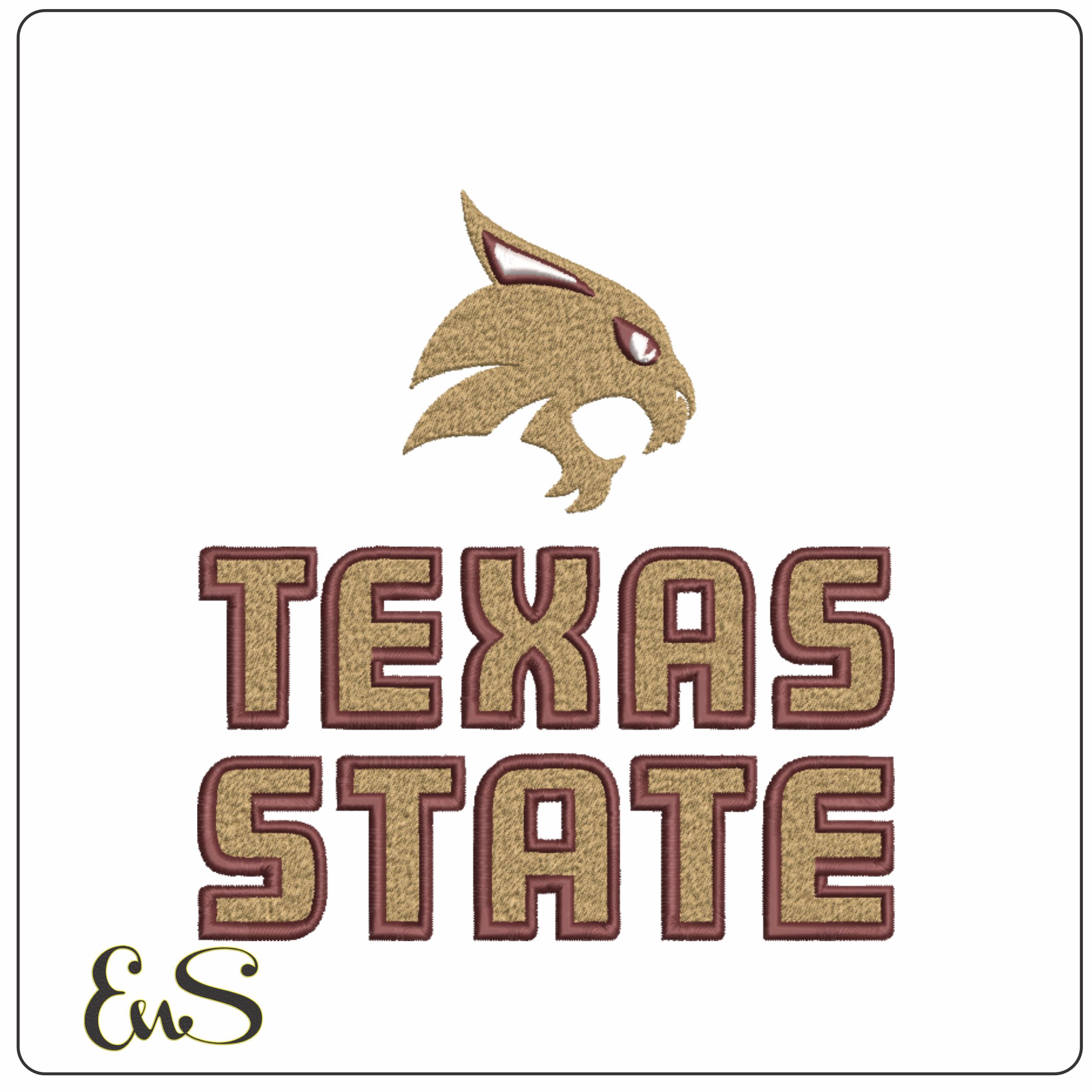 Texas State Bobcats embroidery design -Texas State Bobcats embroidery machine pattern embroidery file - instant download