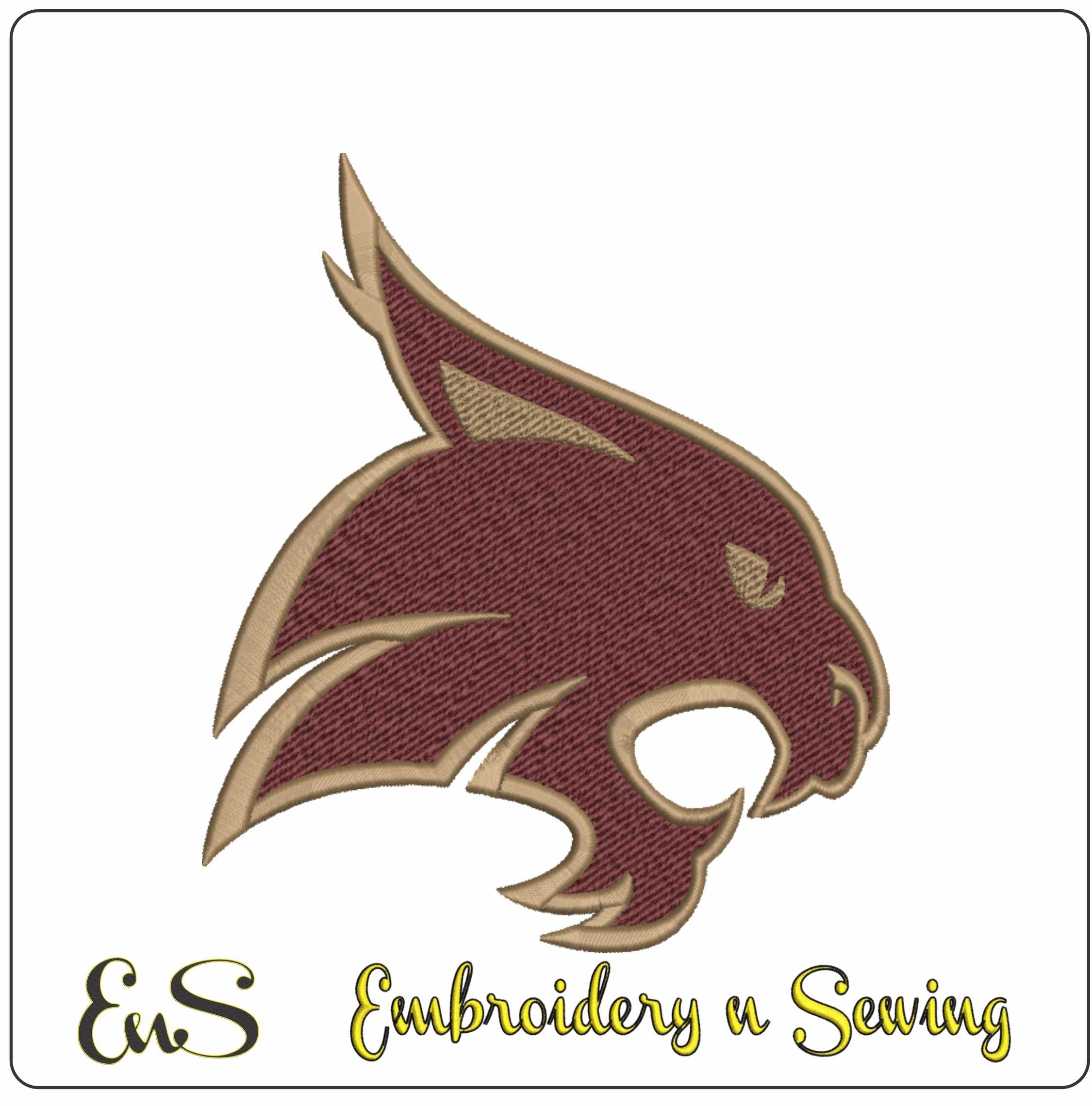 Texas State Bobcats Logo embroidery design -Texas State Bobcats Logo embroidery machine pattern embroidery file - instant download