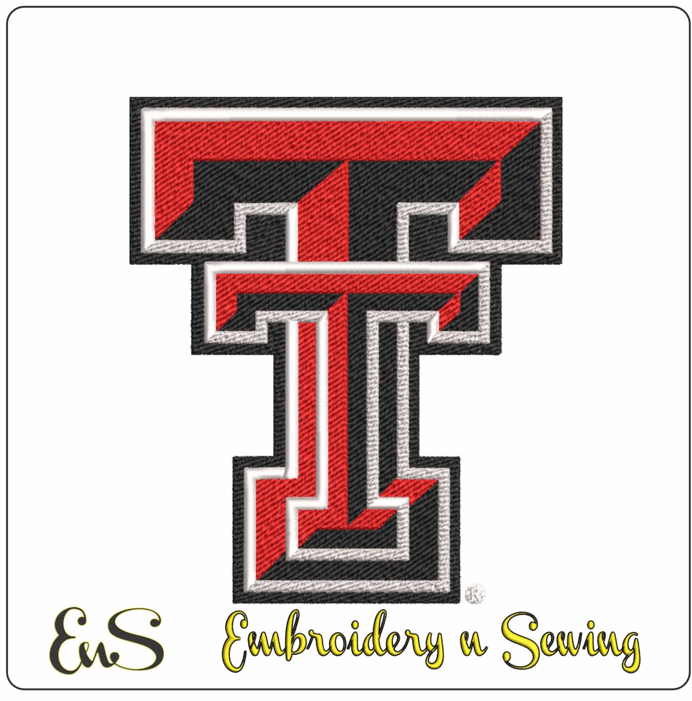 Texas Tech Red Raiders Logo embroidery design -Texas Tech Red Raiders Logo embroidery machine pattern embroidery file - instant download