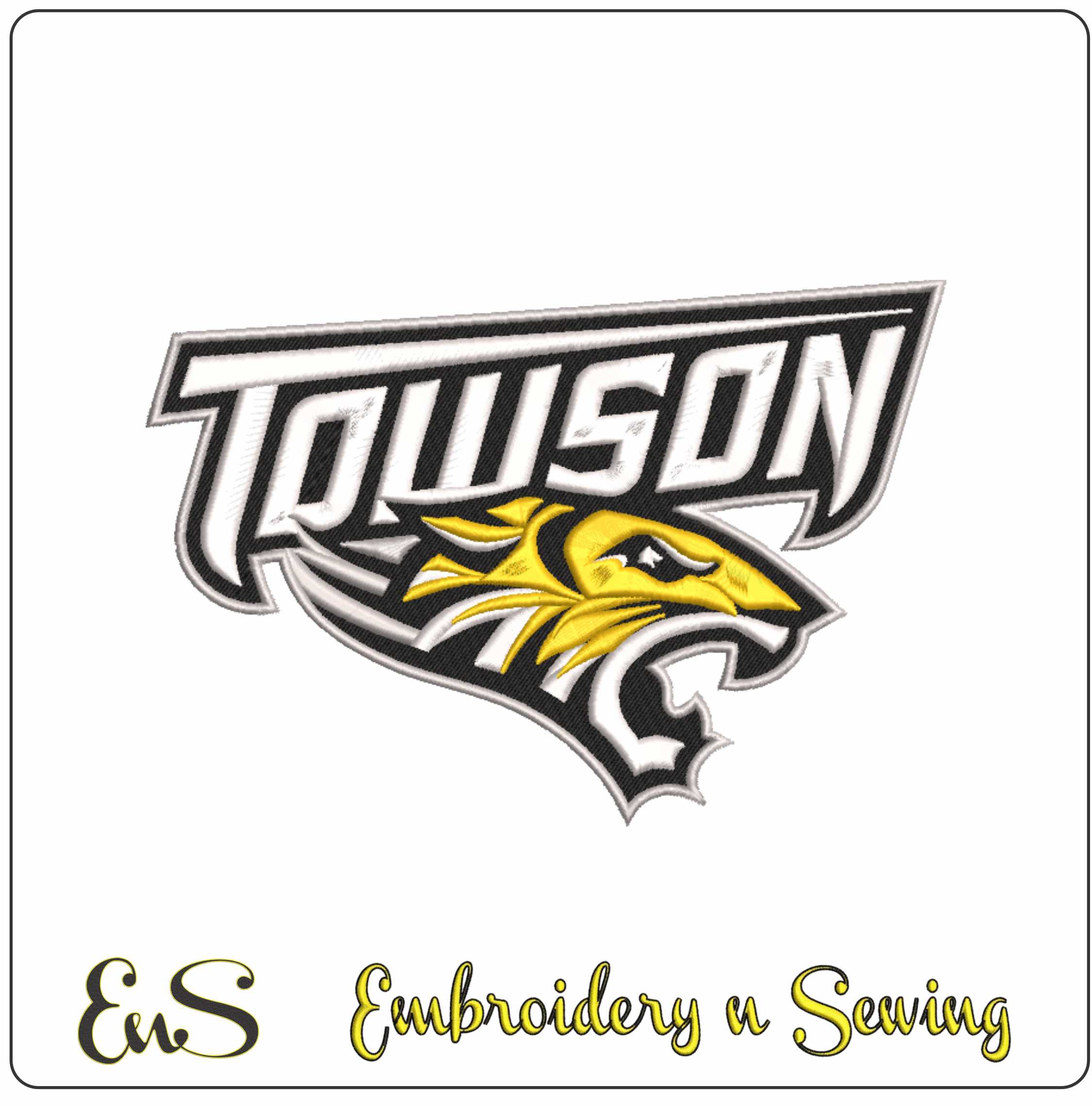 Towson Tigers Logo embroidery design -Towson Tigers Logo embroidery machine pattern embroidery file - instant download