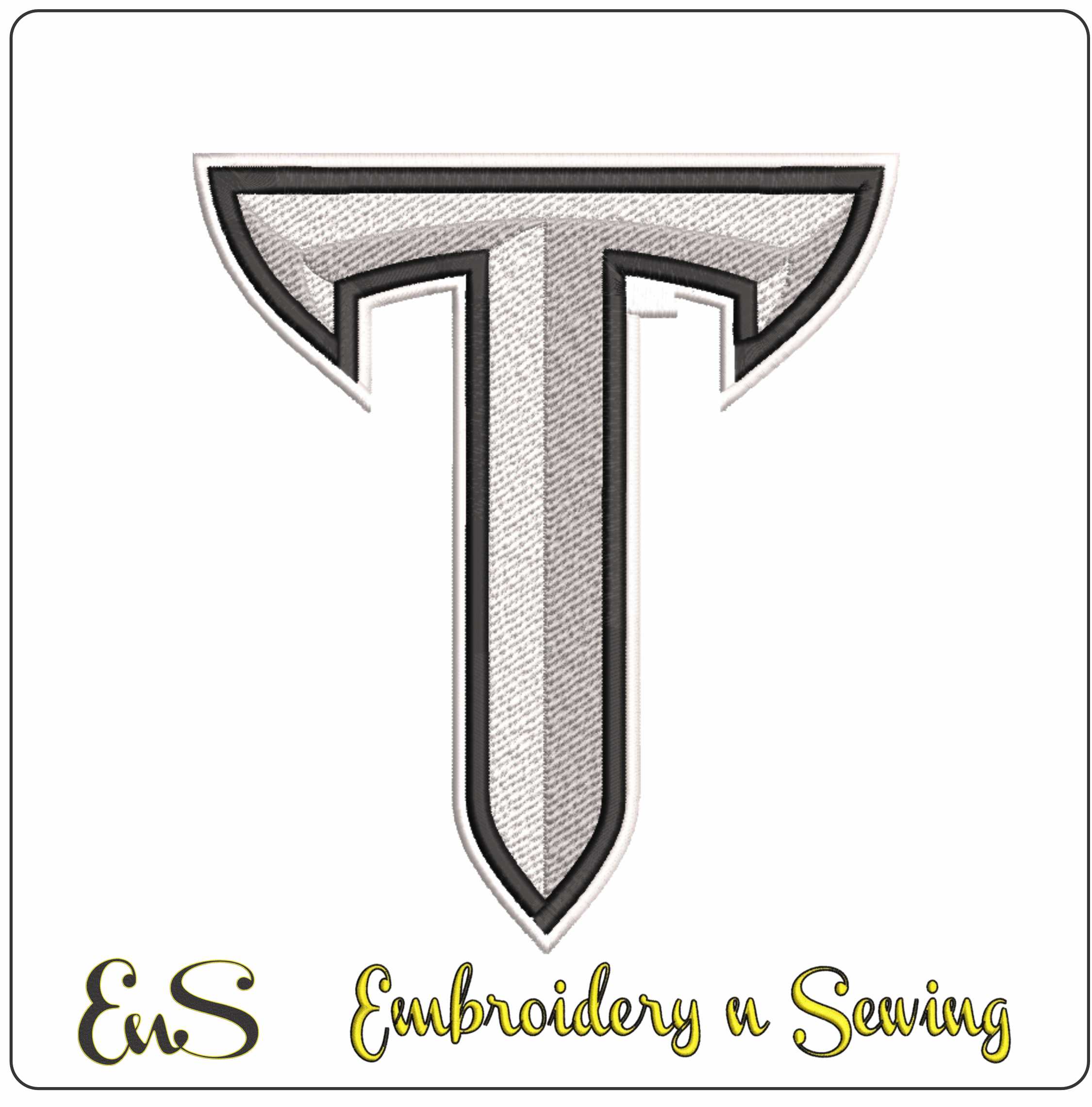 Troy Trojans Logo embroidery design -Troy Trojans Logo  embroidery machine pattern embroidery file - instant download