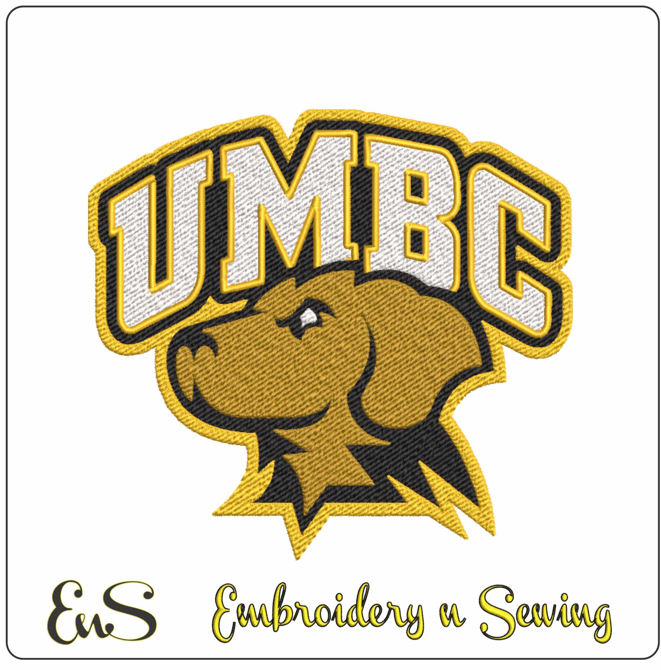 UMBC Retrievers logo embroidery design -UMBC Retrievers logo embroidery machine pattern embroidery file - instant download