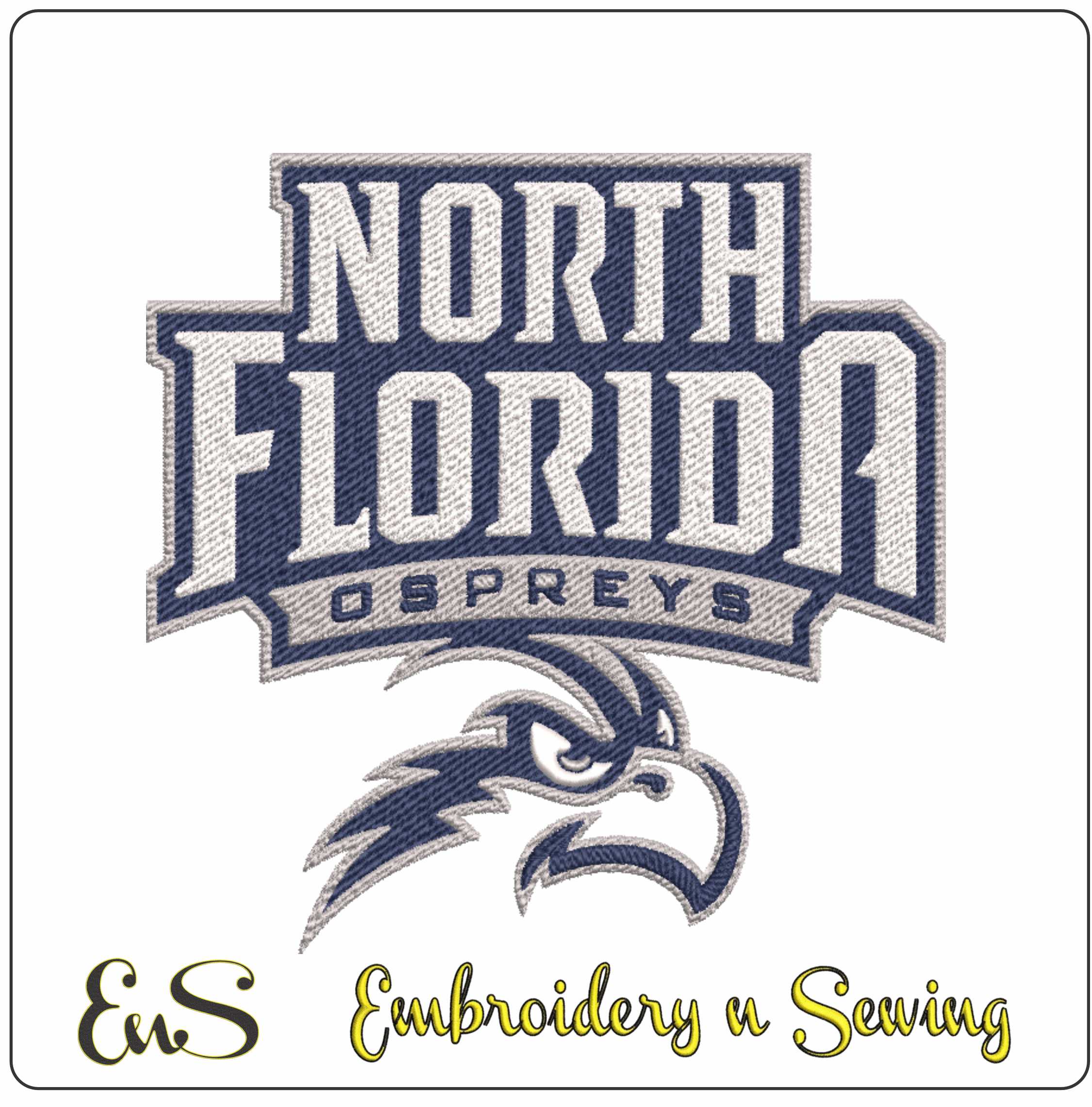 UNF Ospreys logo embroidery design -UNF Ospreys logo embroidery machine pattern embroidery file - instant download