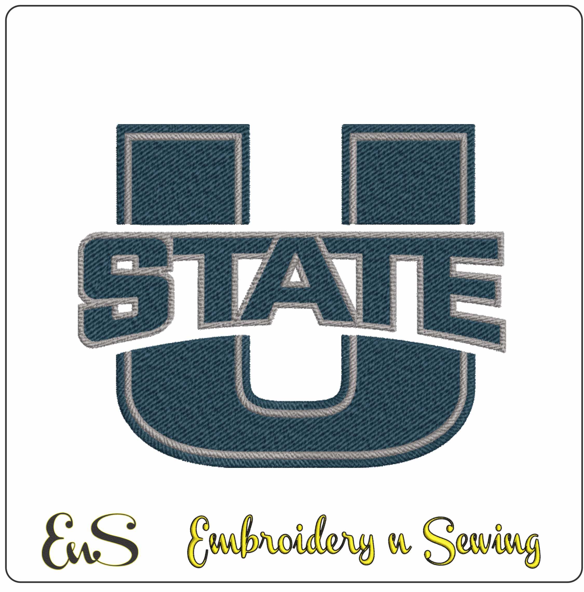 Utah State Aggies logo embroidery design -Utah State Aggies logo  embroidery machine pattern embroidery file - instant download