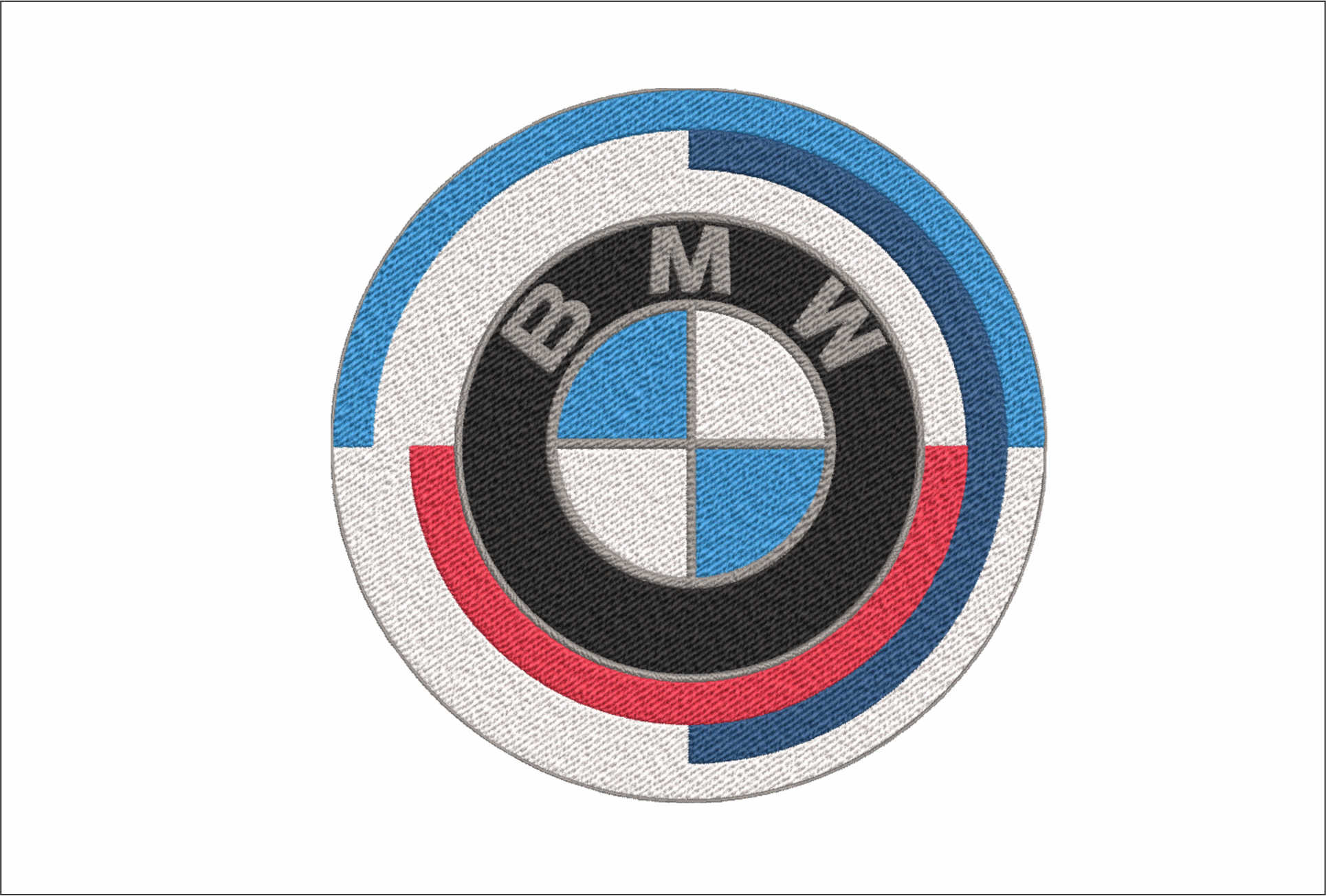 BMW M Sport Car Logo embroidery design - BMW  M Sport 2023 Large Car  Logo  machine pattern Car Auto Company embroidery file instant download in a frame