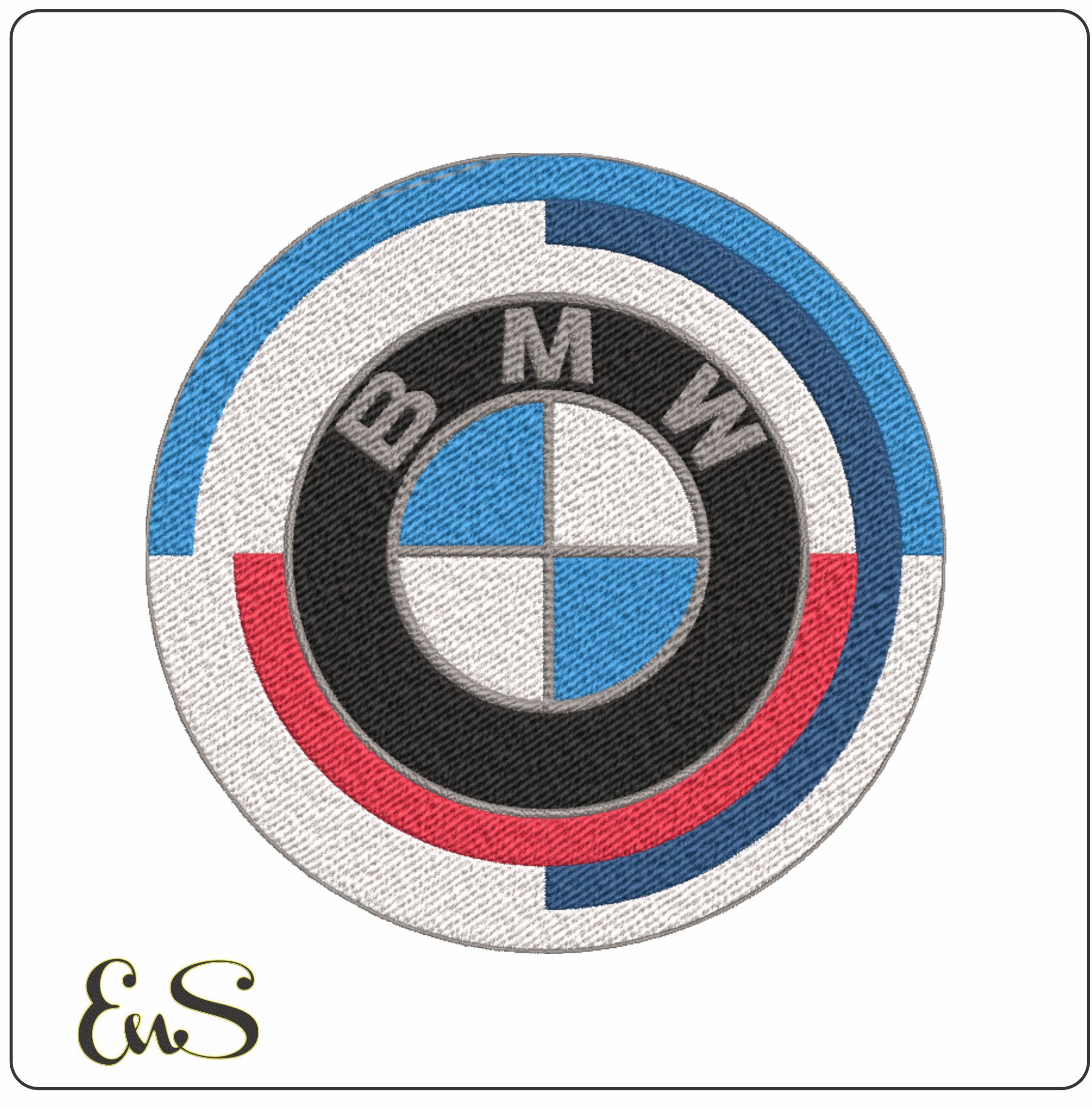 BMW M Sport Car Logo embroidery design - BMW  M Sport 2023 Large Car  Logo  machine pattern Car Auto Company embroidery file instant download in a frame