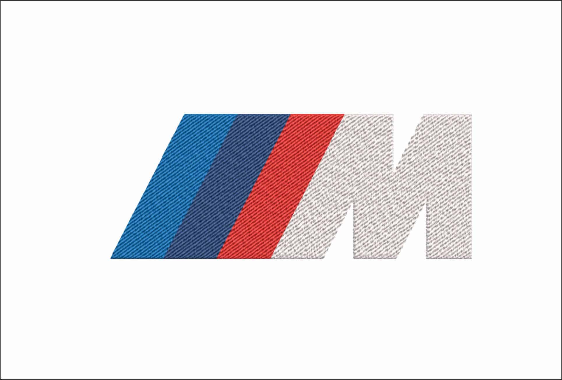 BMW M Sport White Large Car Logo embroidery design - BMW M Sport White Large machine pattern Car Auto Company embroidery file instant download in a frame