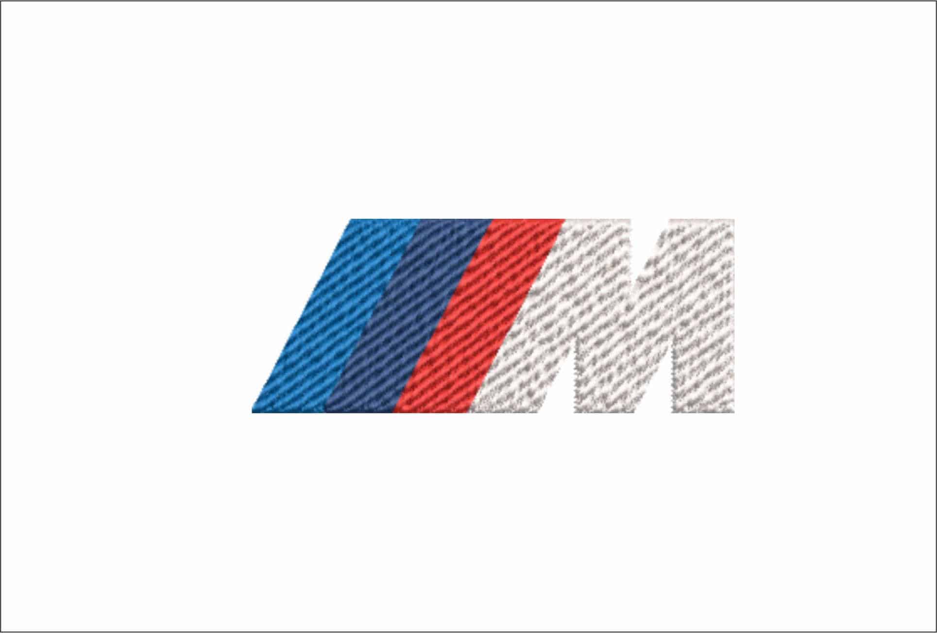 BMW M Sport White Small Car Logo embroidery design - BMW M Sport White Small machine pattern Car Auto Company embroidery file instant download in a frame