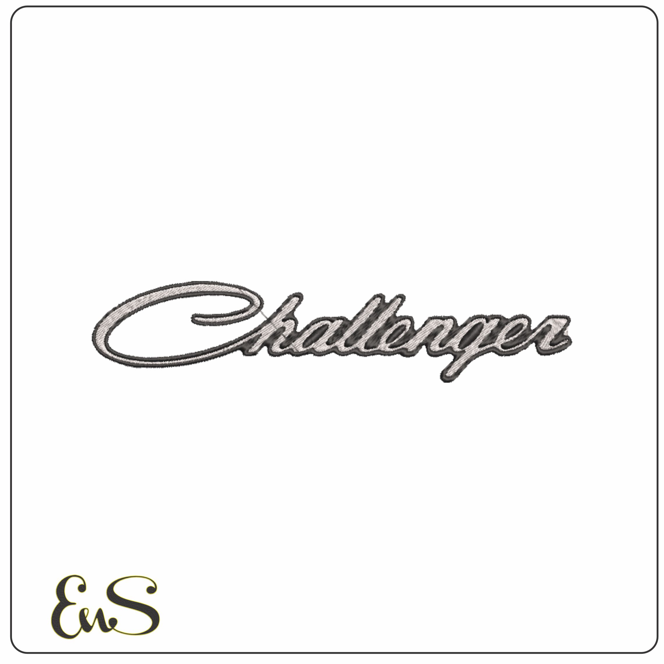 Challenger Logo embroidery design - Challenger Logo machine pattern Car Auto Company embroidery file instant download in a frame