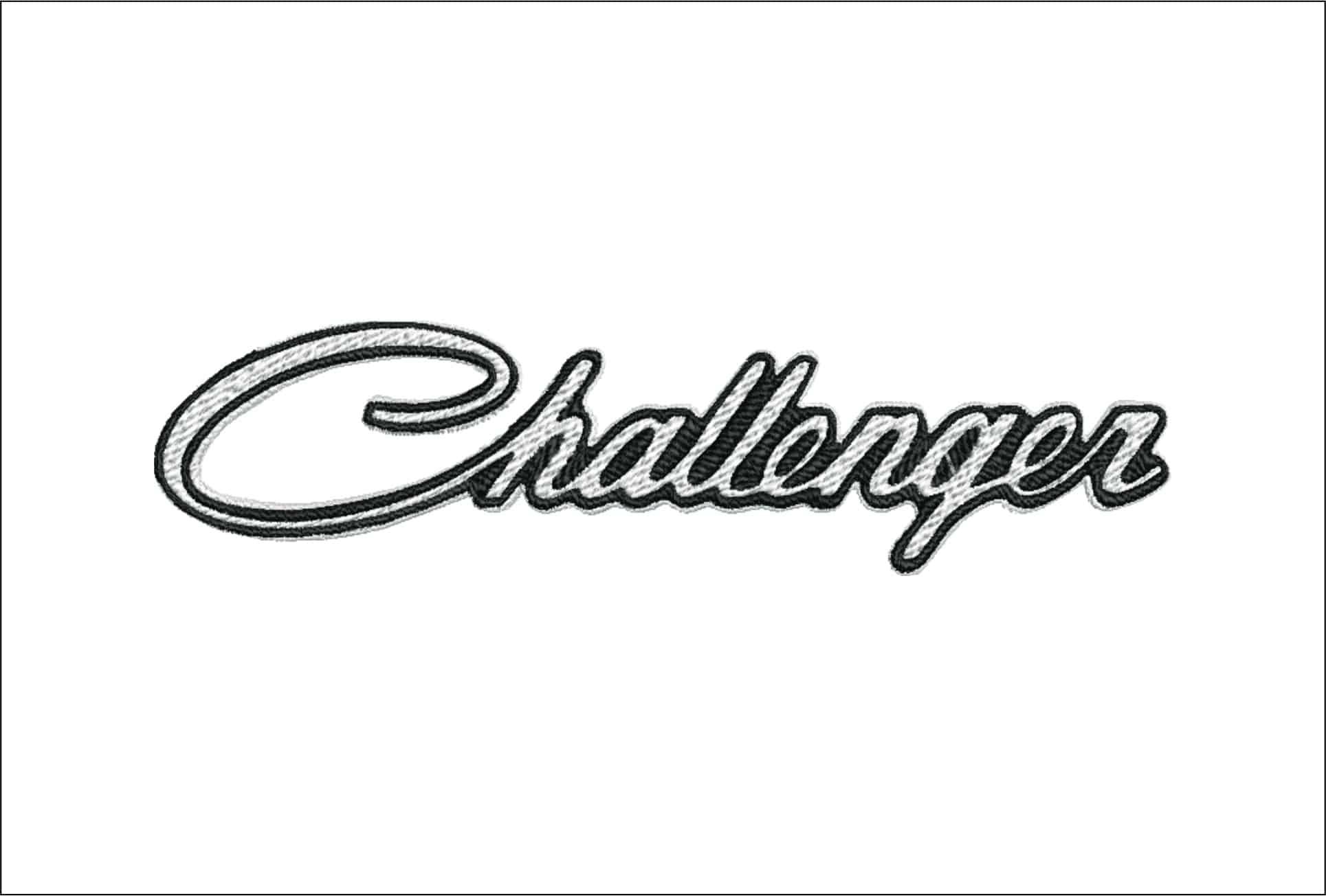 Challenger Logo embroidery design - Challenger Logo machine pattern Car Auto Company embroidery file instant download in a frame