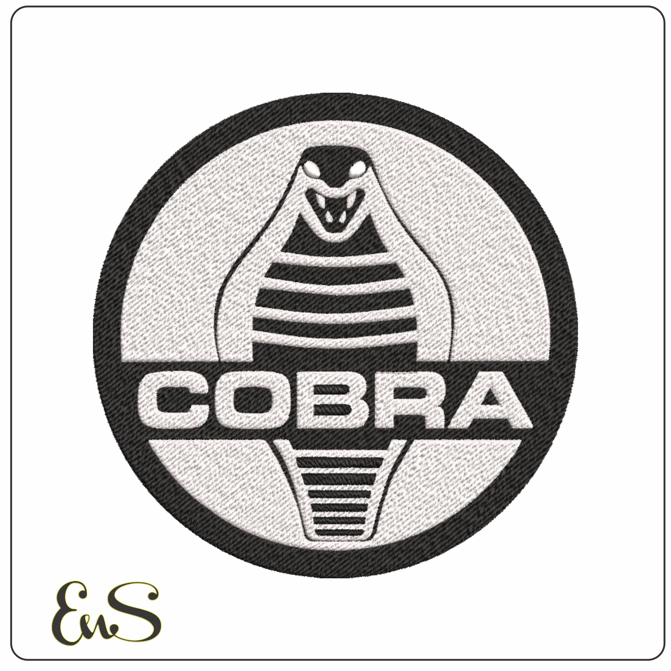 Cobra Logo embroidery design -Cobra Logo machine pattern Car Auto Company embroidery file instant download in a frame