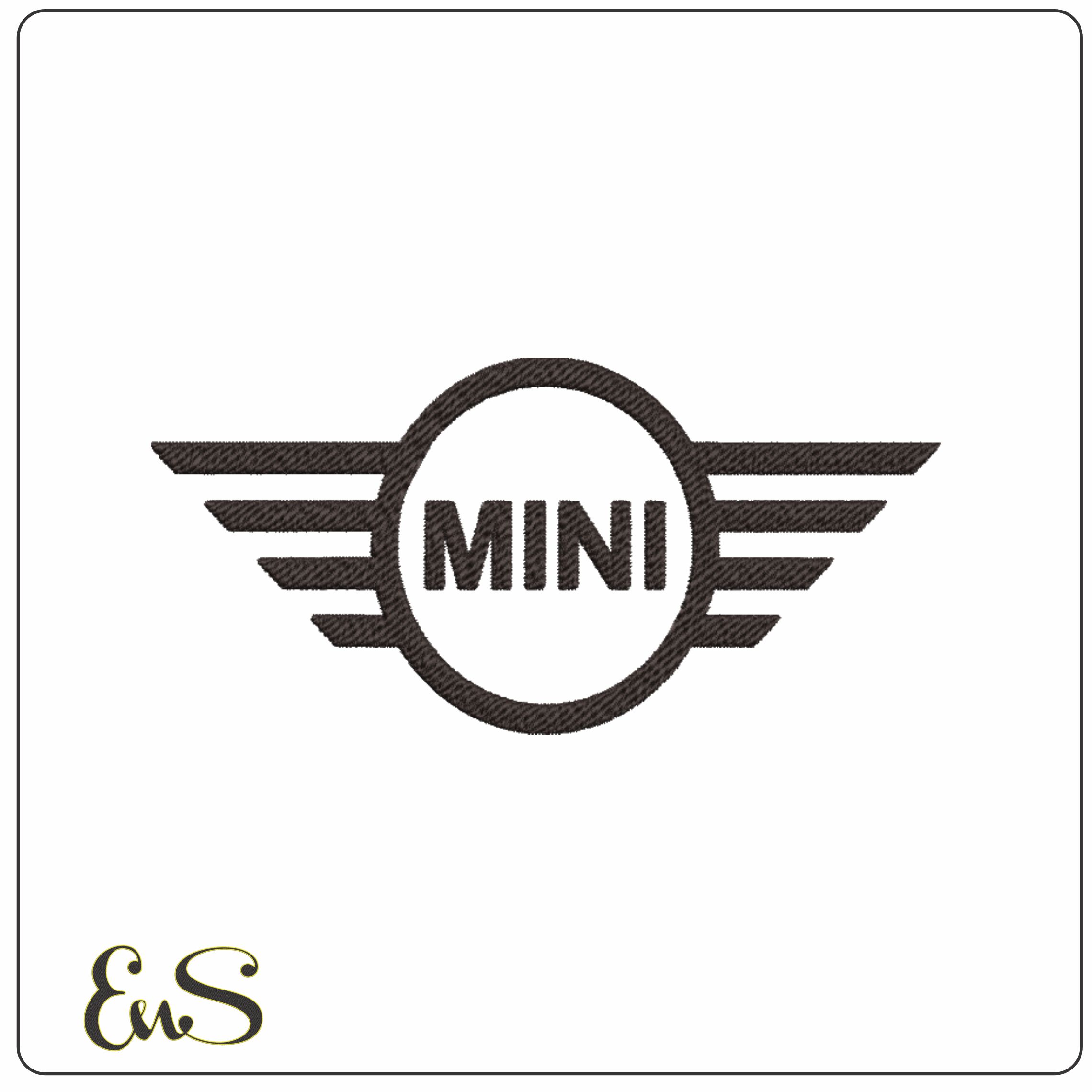 Mini 1 Car Logo embroidery design -Mini 1 Car Logo machine pattern Car Auto Company embroidery file instant download in a frame
