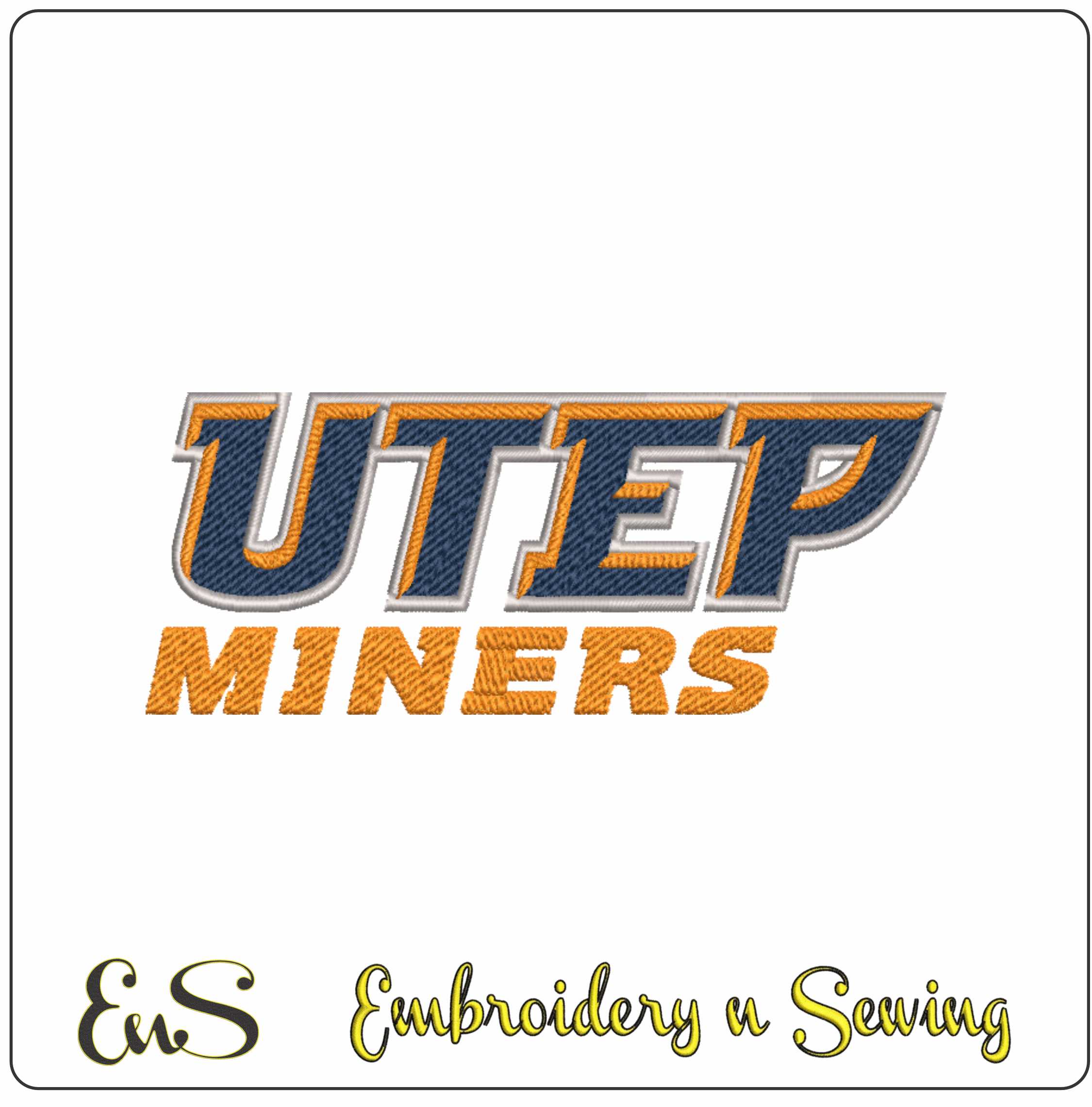 University Of Texas at El Paso logo embroidery design -University of Texas El Paso-Sun Bowl Stadium logo embroidery machine pattern embroidery file - instant download