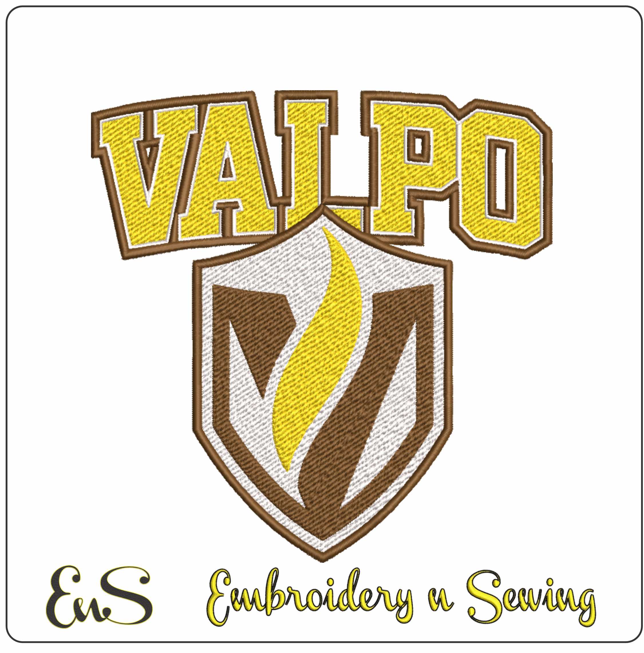 Valparaiso Beacons Crusaders logo embroidery design - Brown Field Stadium- Logo embroidery machine pattern embroidery file - instant download
