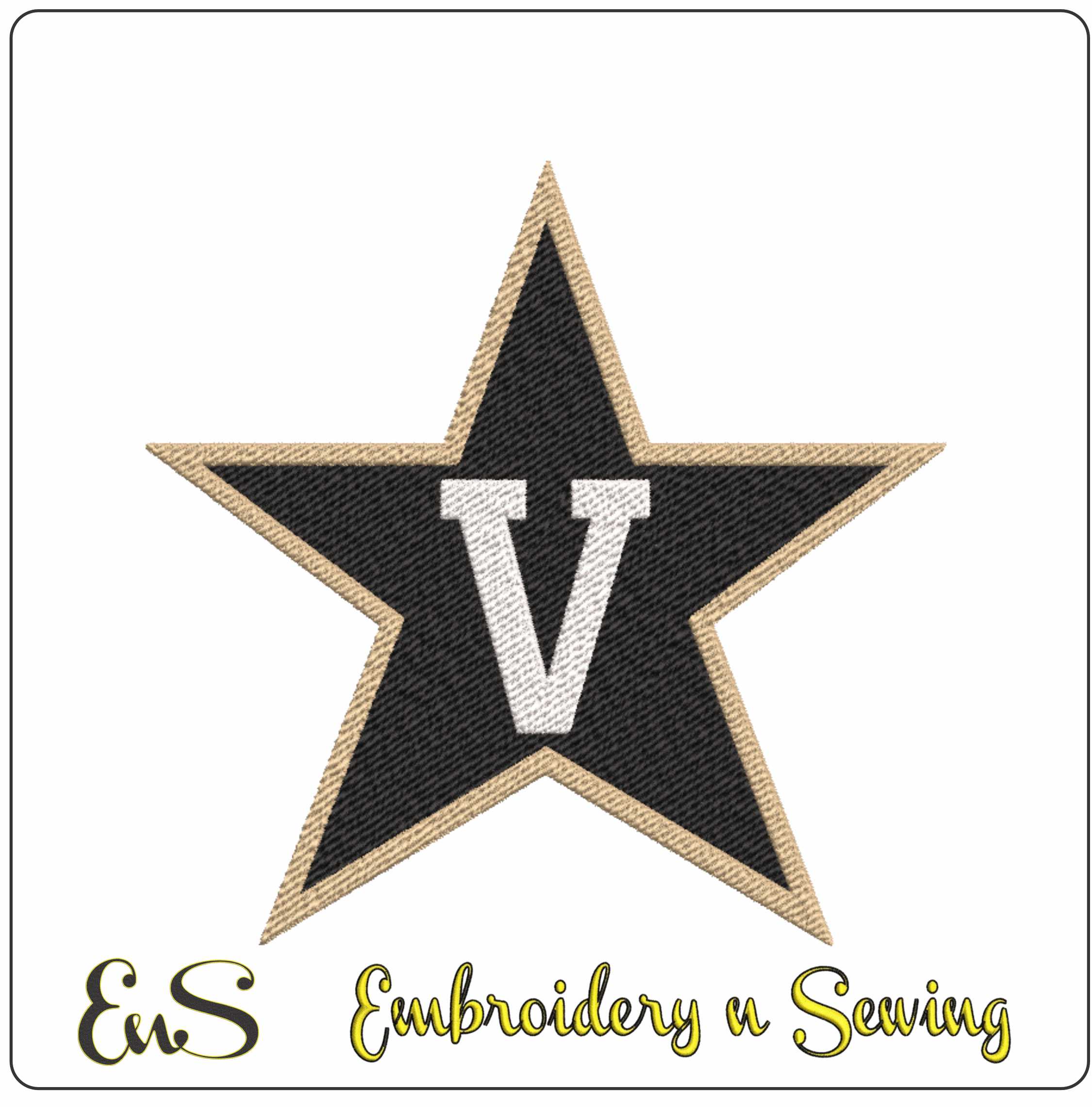 Vanderbilt Commodores logo 2012 embroidery design - First Bank Stadium- Logo embroidery machine pattern embroidery file - instant download