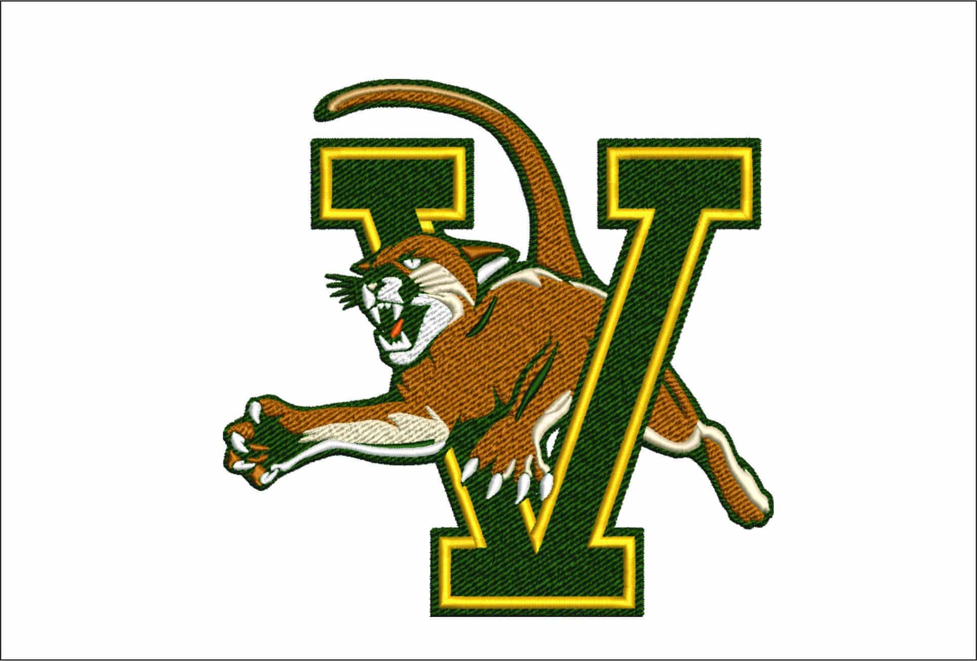 Vermont Catamounts logo embroidery design - Virtue Field Stadium- Logo  embroidery machine pattern embroidery file - instant download