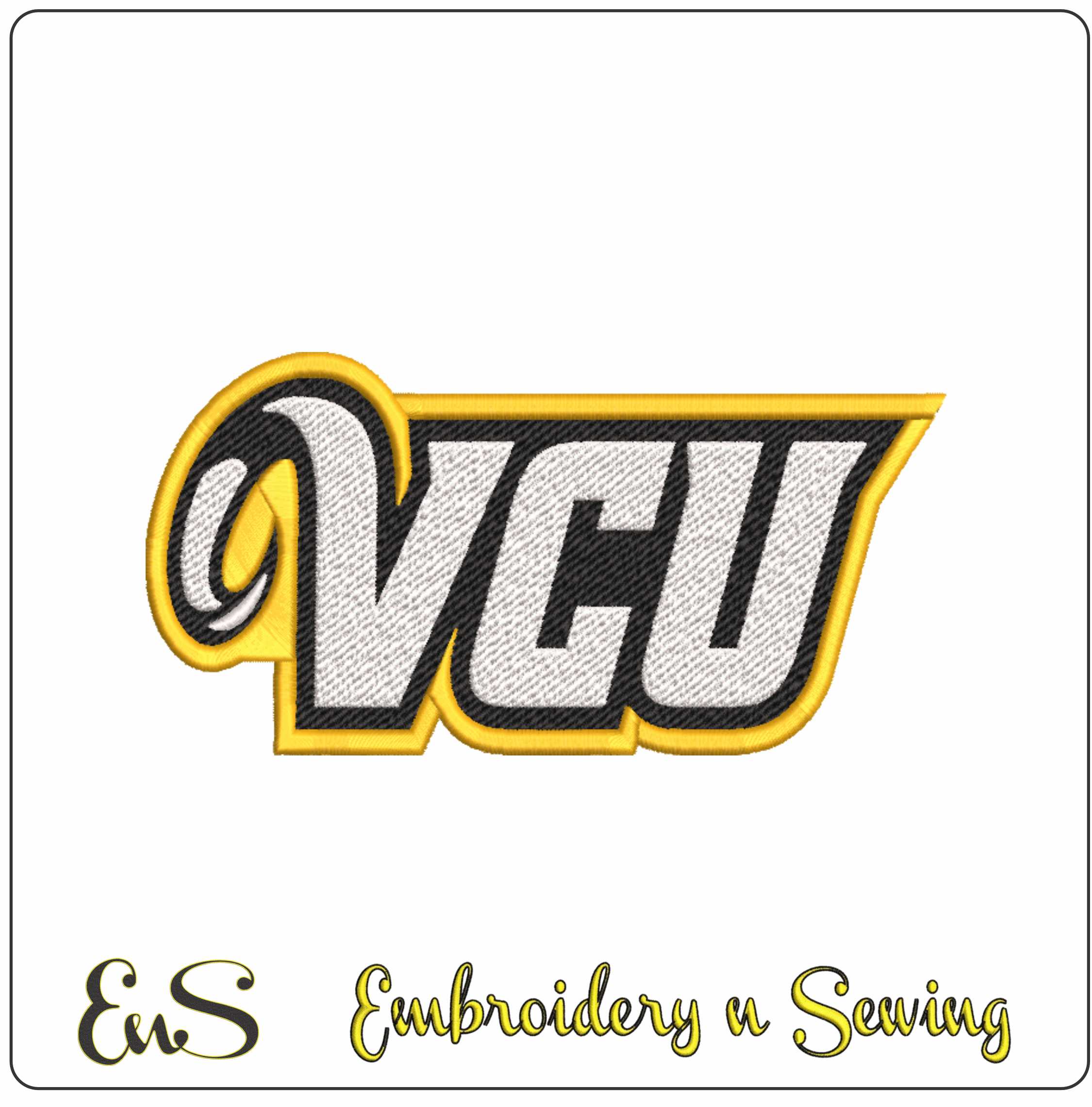 Virginia Commonwealth Rams logo embroidery design - Sports Backers Stadium- Logo embroidery machine pattern embroidery file - instant download