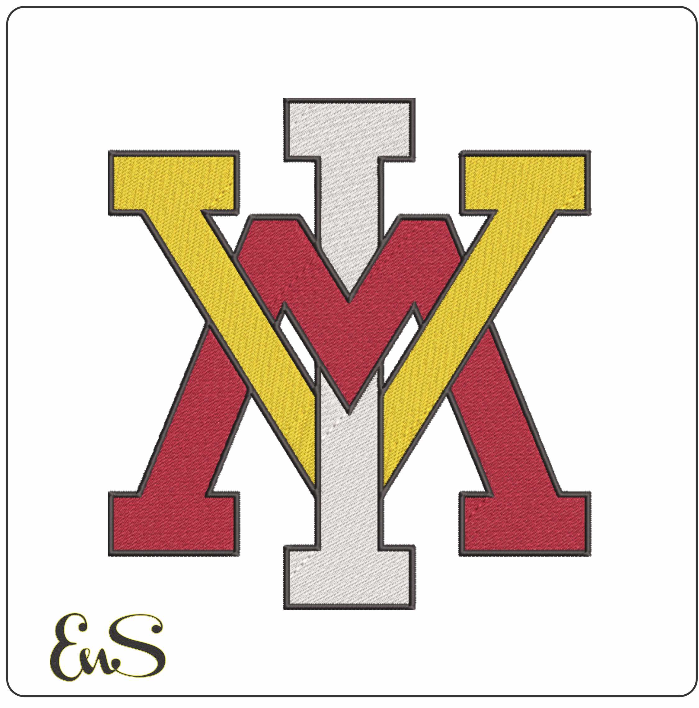 VMI Keydets logo  embroidery design - Foster Stadium - Logo  embroidery machine pattern embroidery file - instant download
