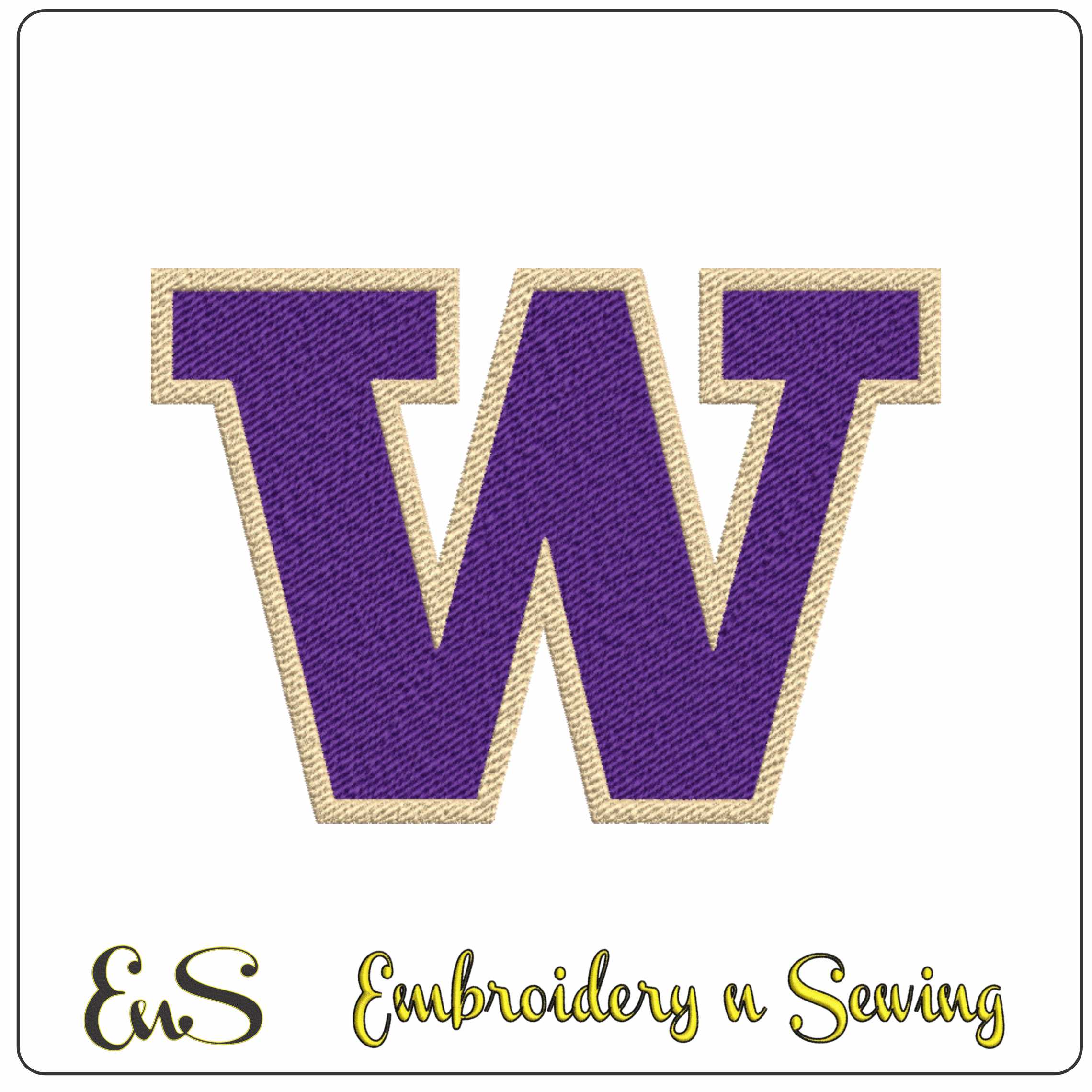 Washington Huskies logo embroidery design - Husky Stadium - Logo embroidery machine pattern embroidery file - instant download