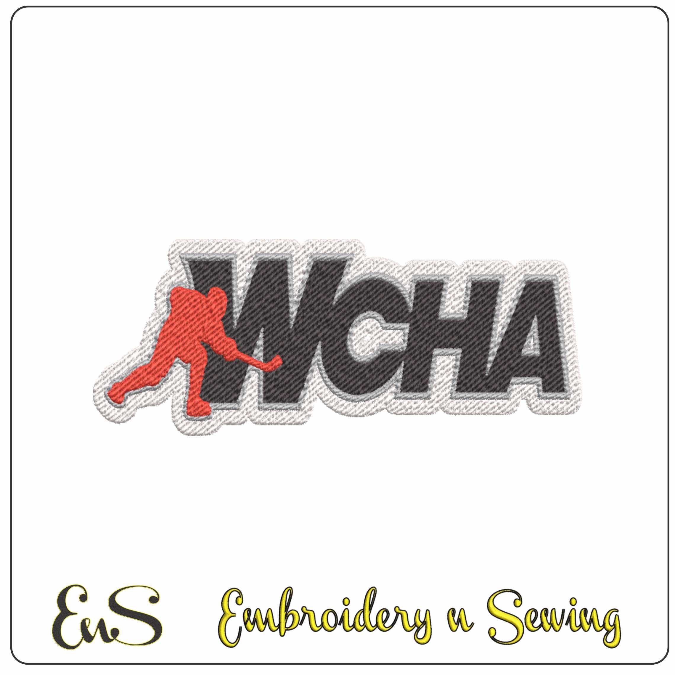 Western Collegiate Hockey Association logo embroidery design - Bloomington Minnesota Stadium - Logo embroidery machine pattern embroidery file - instant download
