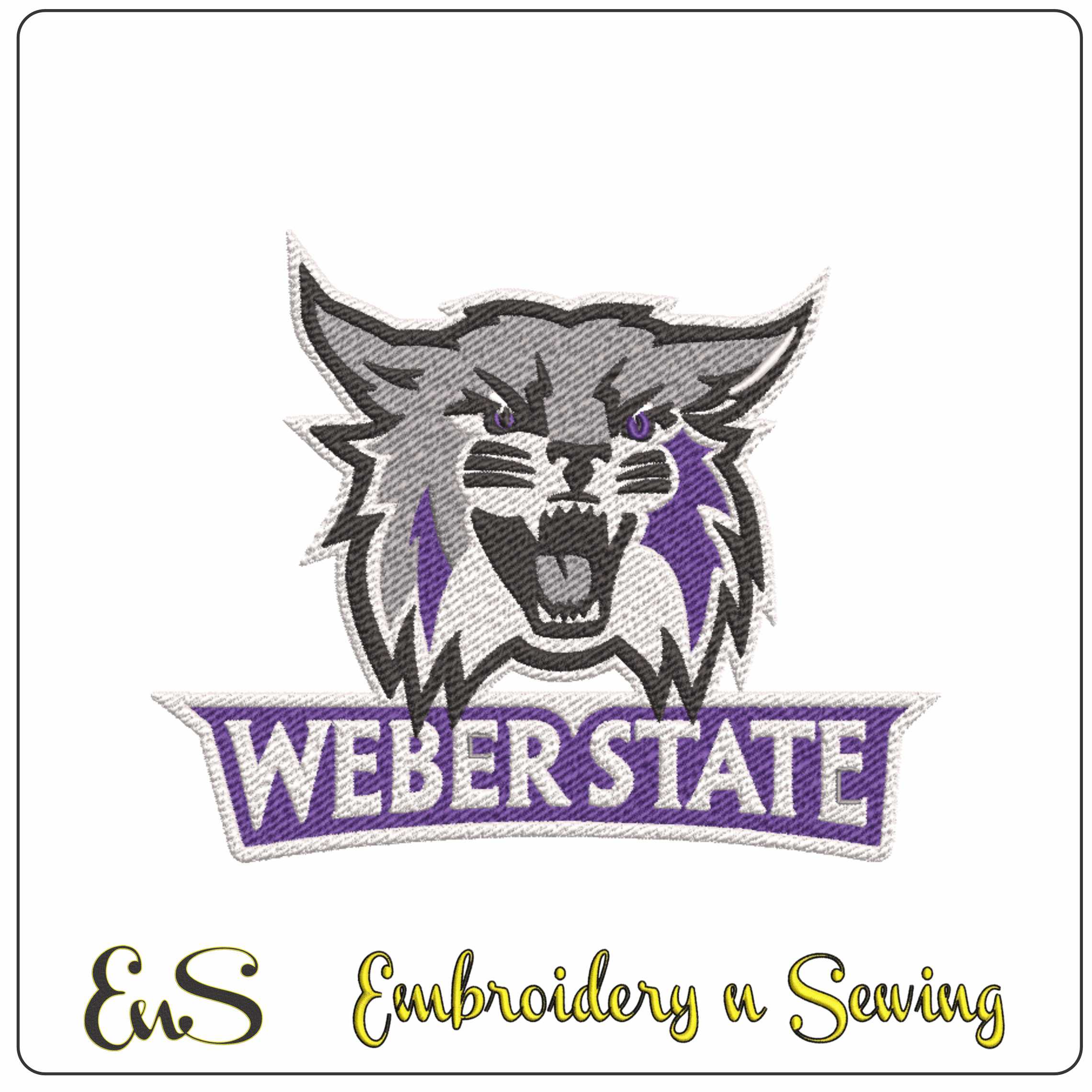 Weber State Wildcats logo embroidery design - Elizabeth Dee Shaw Stewart Stadium - Logo  embroidery machine pattern embroidery file - instant download