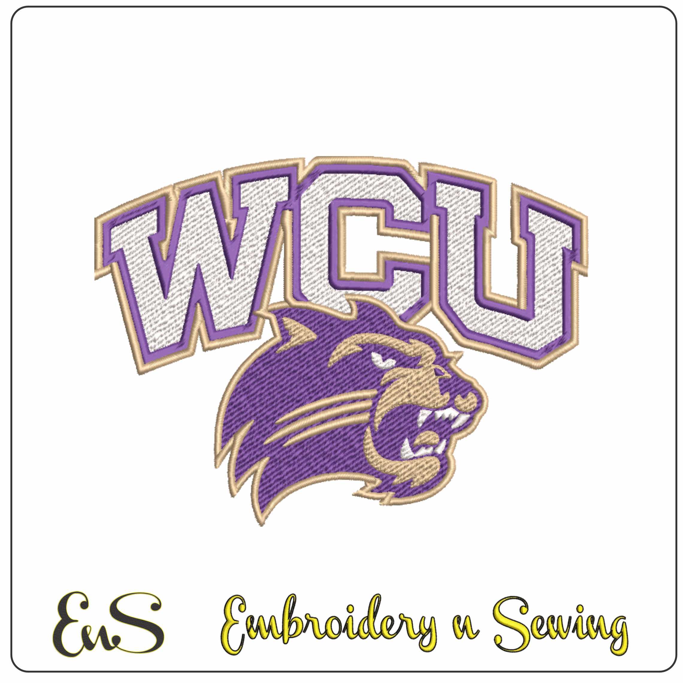 Western Carolina Catamounts logo embroidery design - E.J Whitmire Stadium - Logo embroidery machine pattern embroidery file - instant download