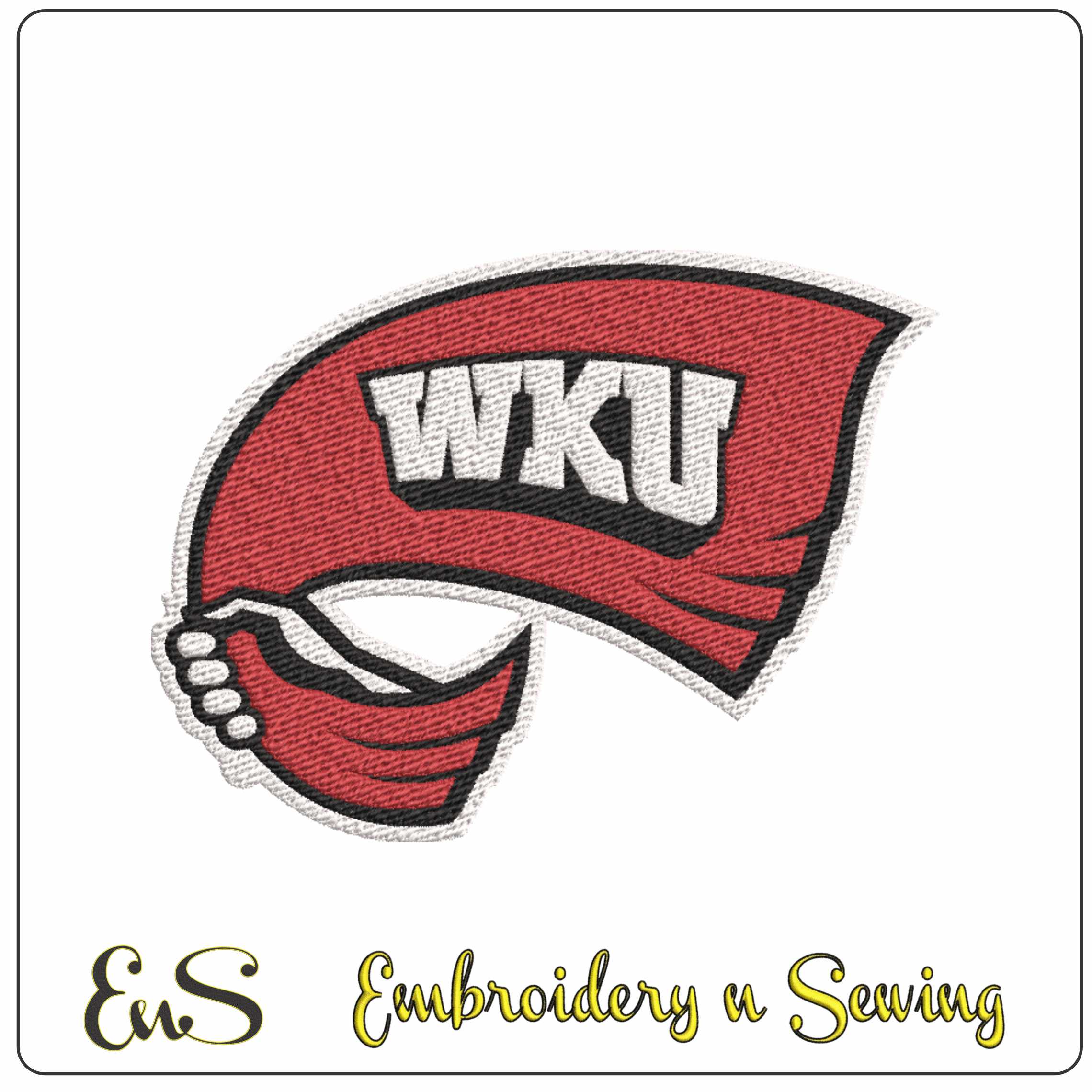 Western Kentucky Hilltoppers logo embroidery design - Houchens Industries L.T Smith Stadium - Logo embroidery machine pattern embroidery file - instant download