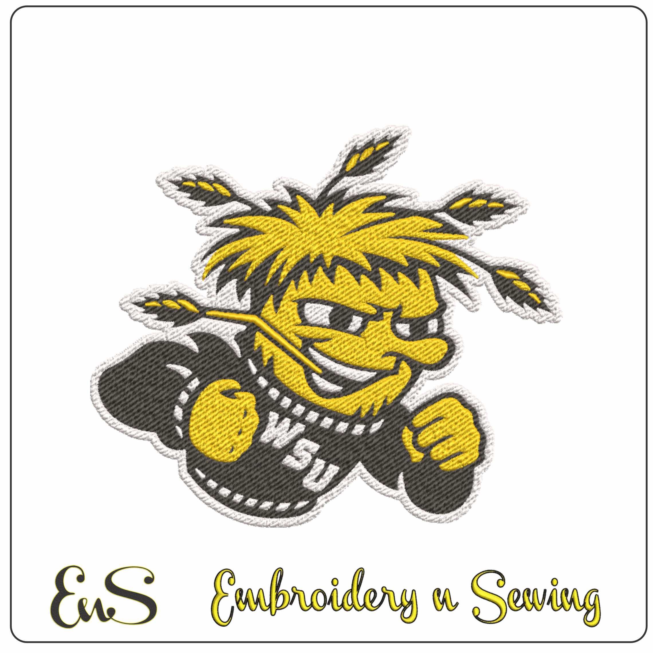 Wichita State Shockers logo embroidery design - Cessna Stadium - Logo embroidery machine pattern embroidery file - instant download