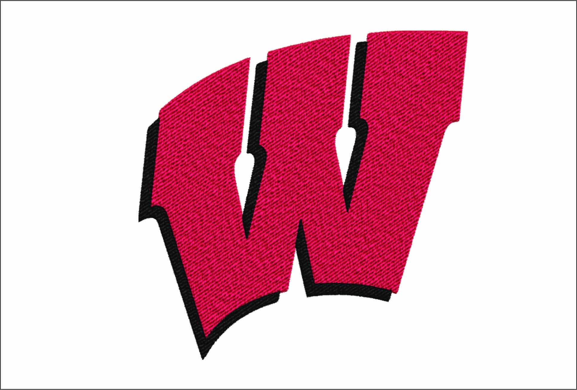 Winconsin Badgers logo  embroidery design - Kohl Center Stadium - Logo embroidery machine pattern embroidery file - instant download
