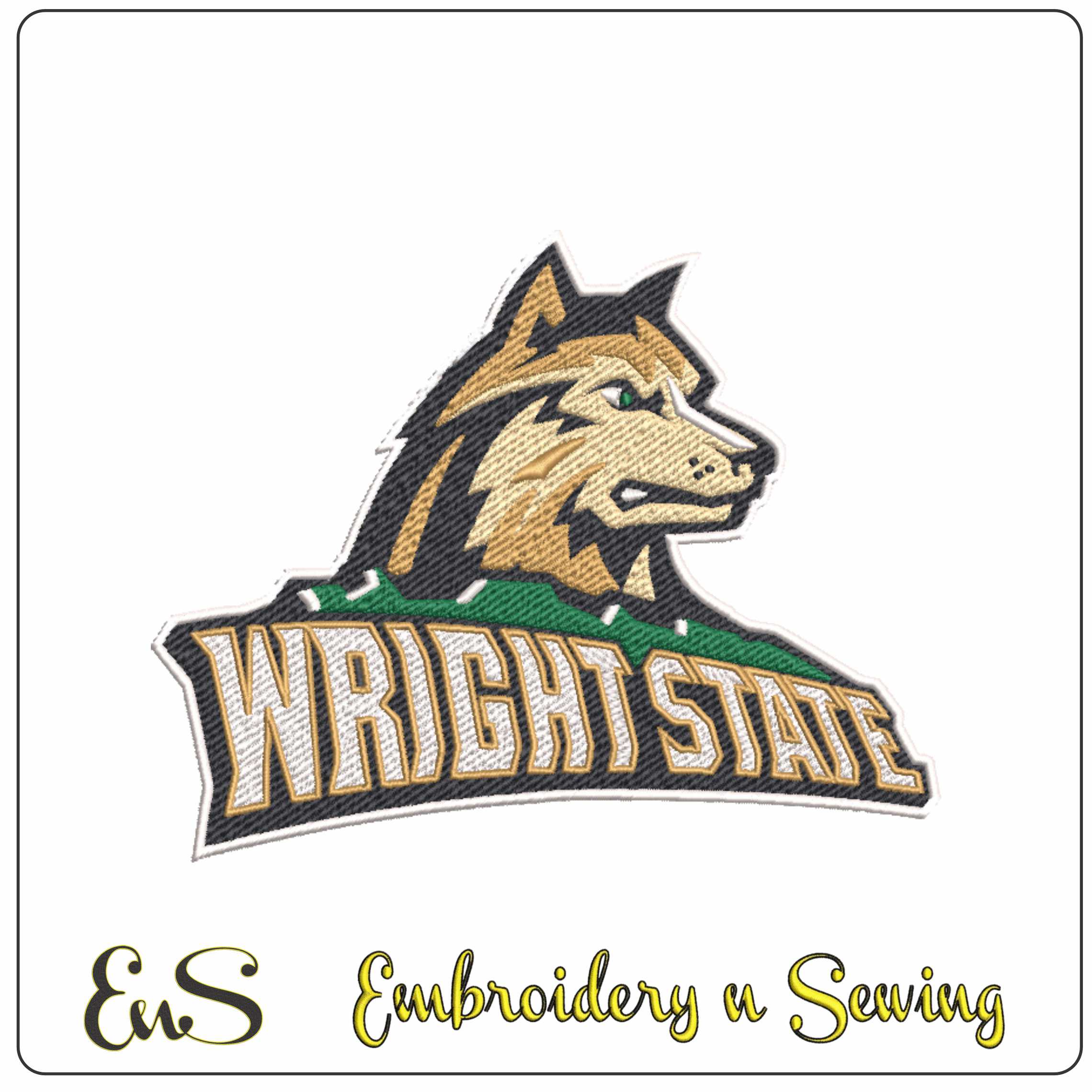 Wright State Raiders logo embroidery design - Nischwitz Stadium - Logo embroidery machine pattern embroidery file - instant download