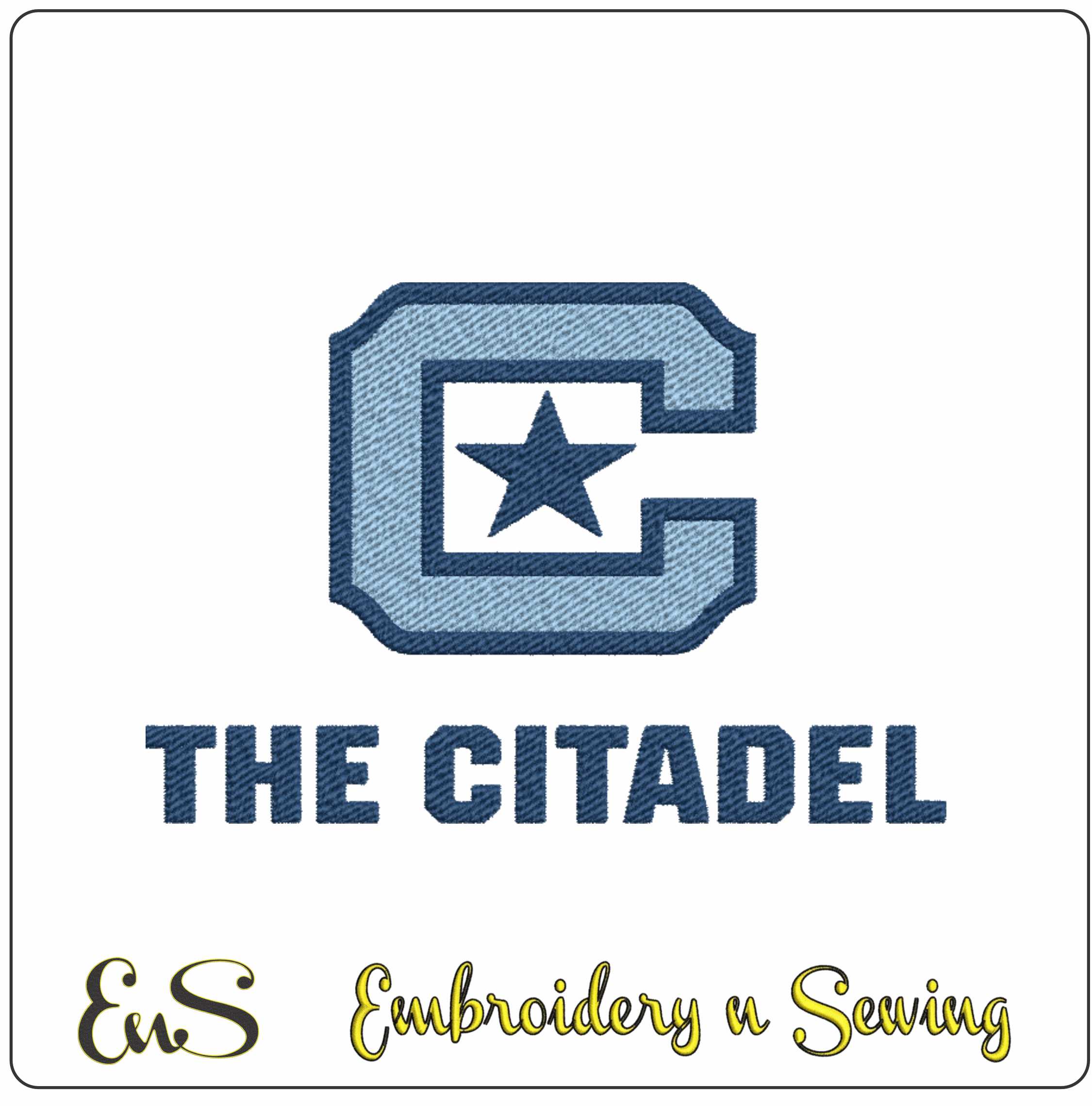 The Citadel Bulldogs logo  embroidery design - Johnson Hagood Stadium - Logo embroidery machine pattern embroidery file - instant download
