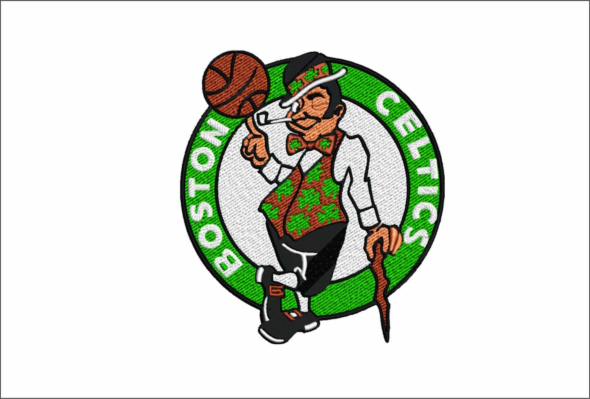 Boston Celtics NBA Logo Satin embroidery design - TD Garden Arena- embroidery machine pattern embroidery file - instant download
