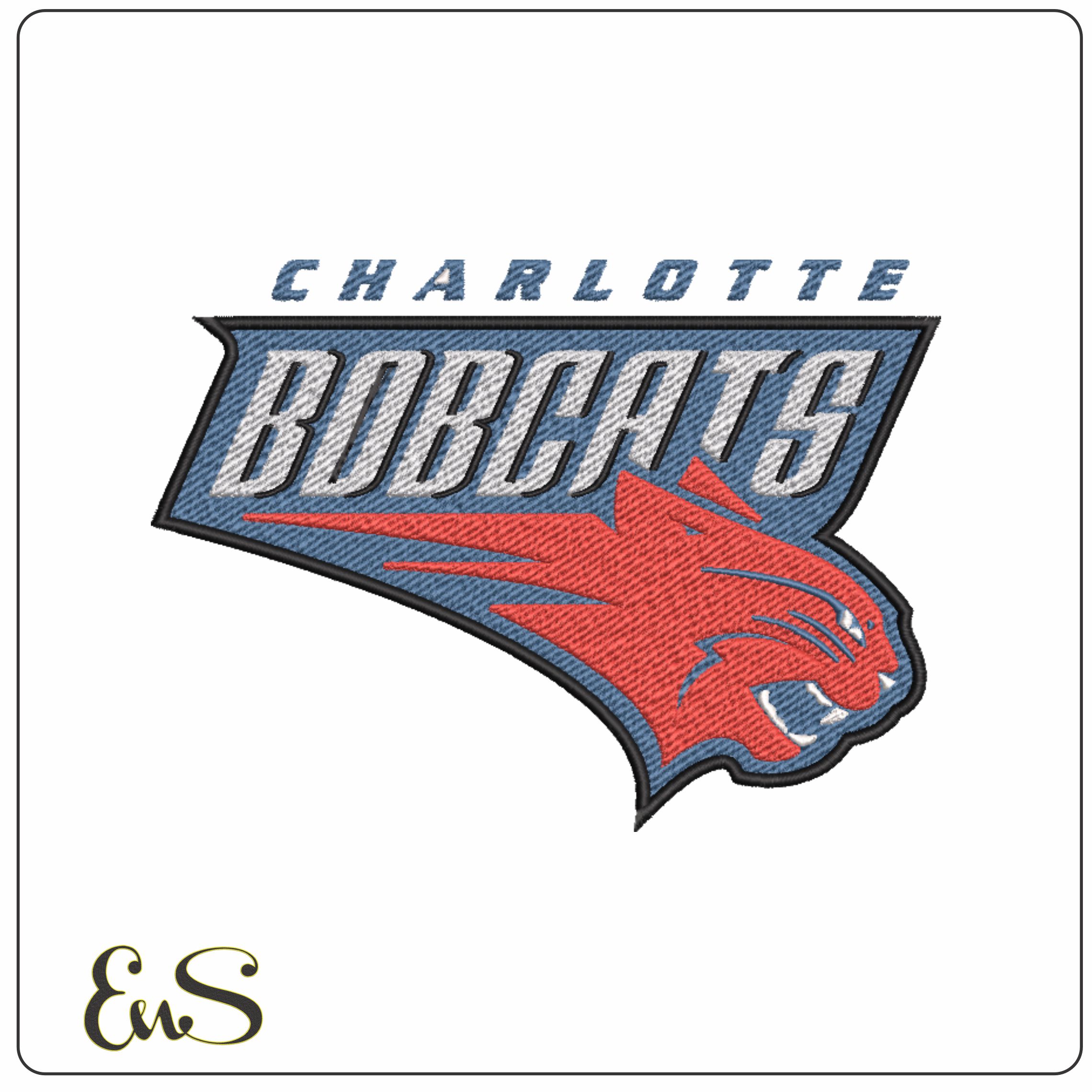Charlotte Bobcats Press NBA Logo  embroidery design - Spectrum Center Arena- embroidery  machine pattern embroidery file - instant download