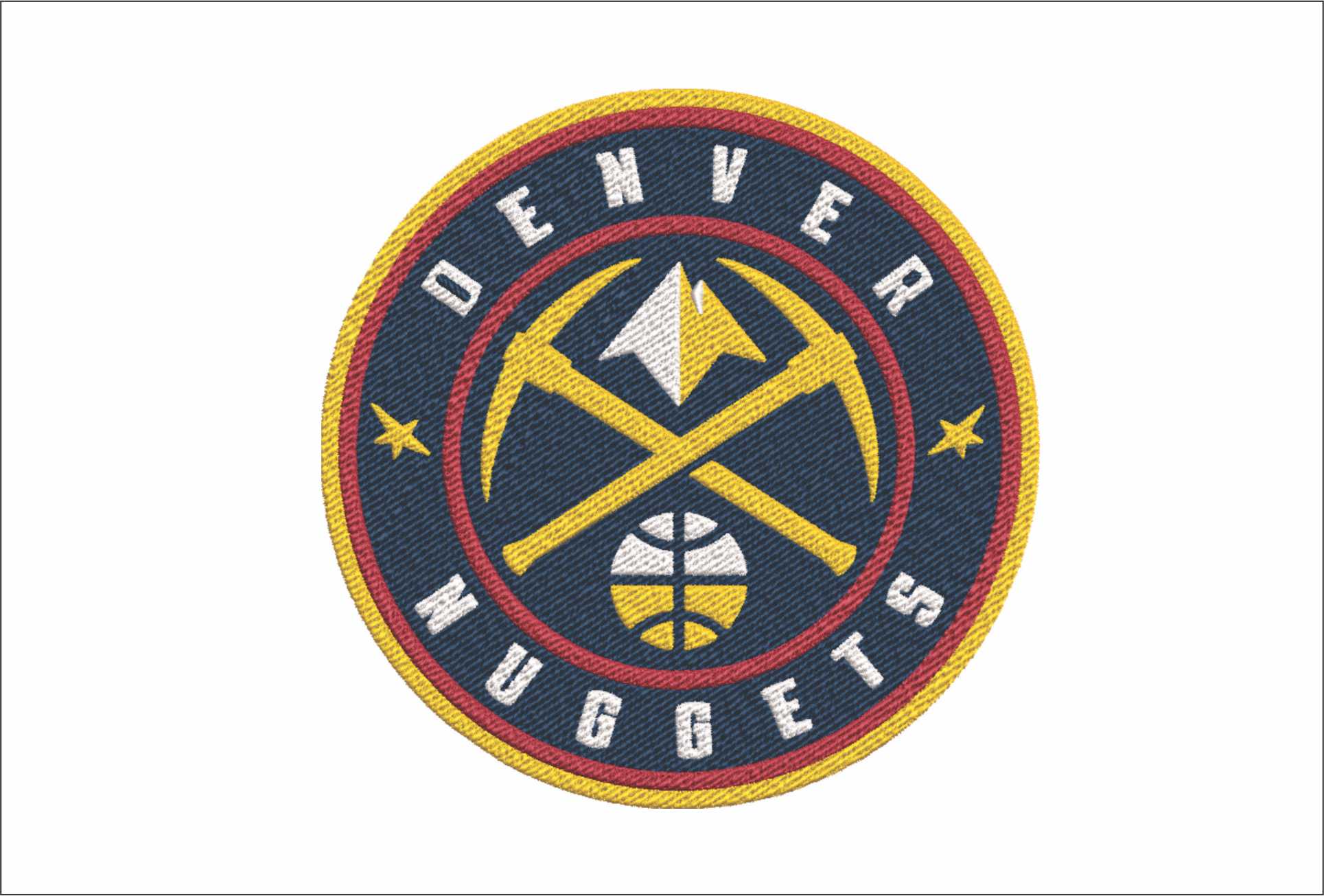 Denver Nuggets NBA Logo  embroidery design - Ball  Arena- embroidery  machine pattern embroidery file - instant download