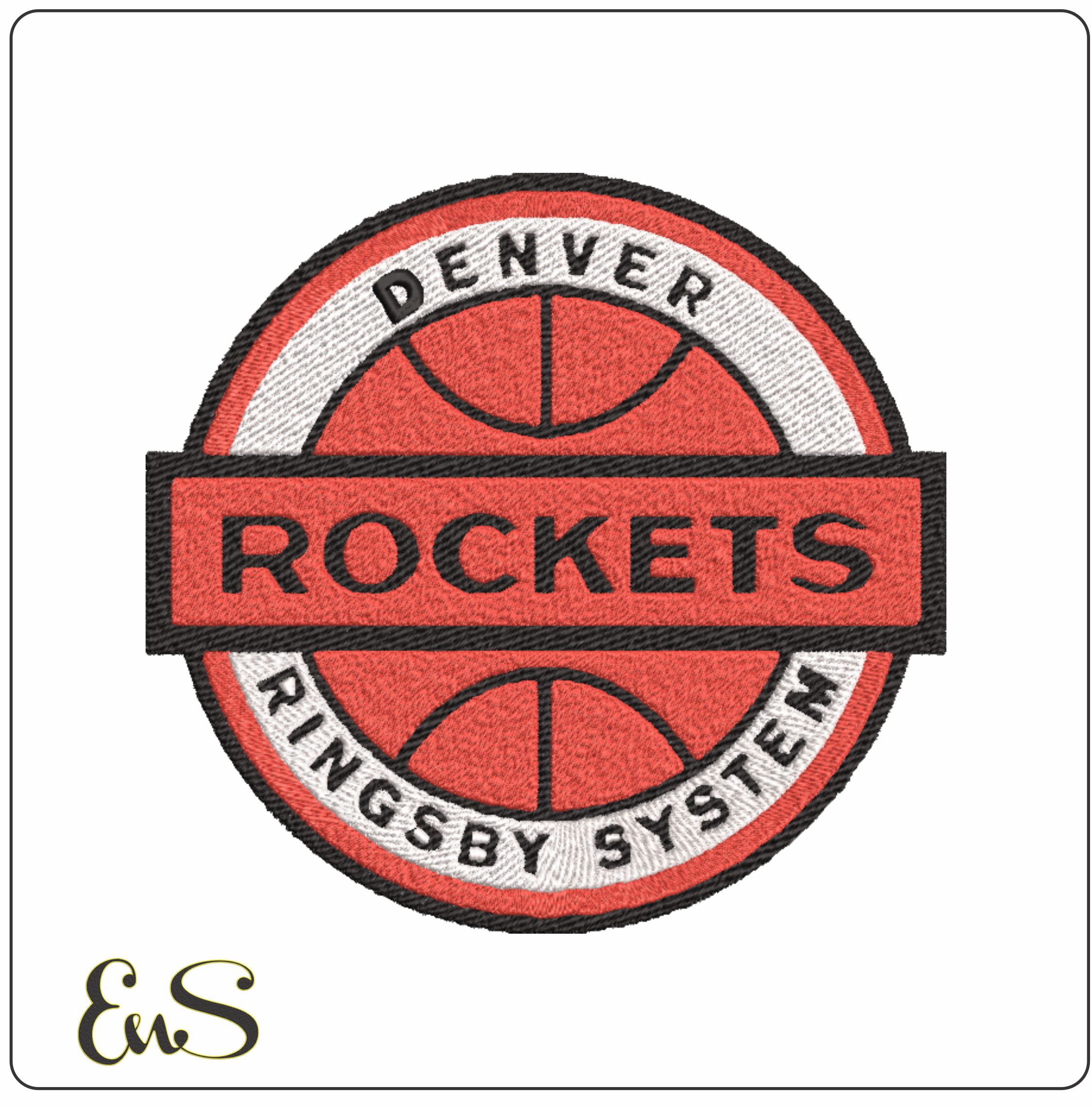 Denver Rockets 1967 NBA Logo  embroidery design - McNichols Denver Colorado  Arena- embroidery  machine pattern embroidery file - instant download