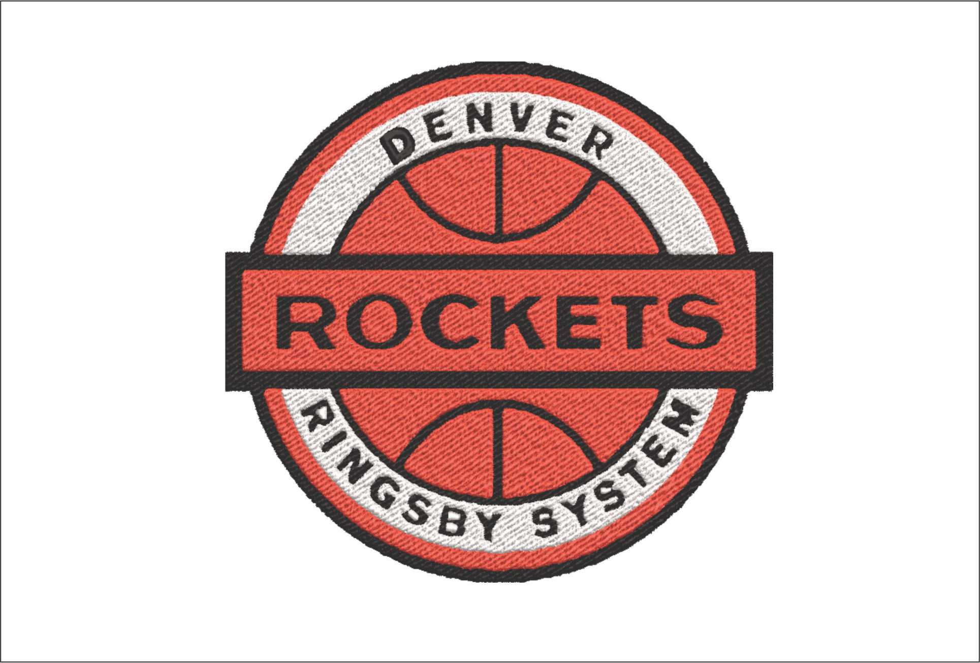 Denver Rockets 1967 NBA Logo  embroidery design - McNichols Denver Colorado  Arena- embroidery  machine pattern embroidery file - instant download