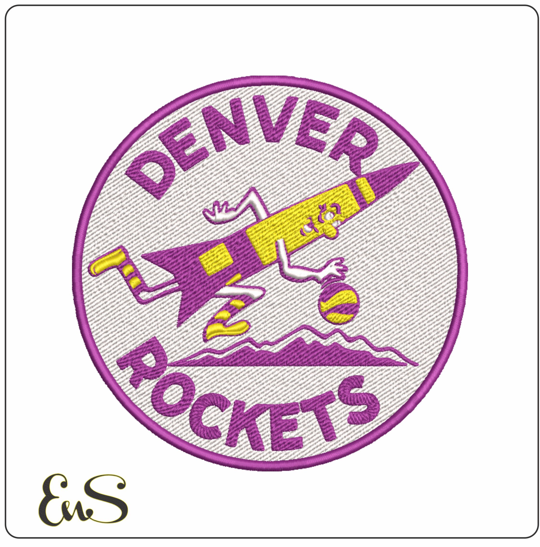 Denver Rockets 1971 NBA Logo  embroidery design - McNichols Denver Colorado  Arena- embroidery  machine pattern embroidery file - instant download