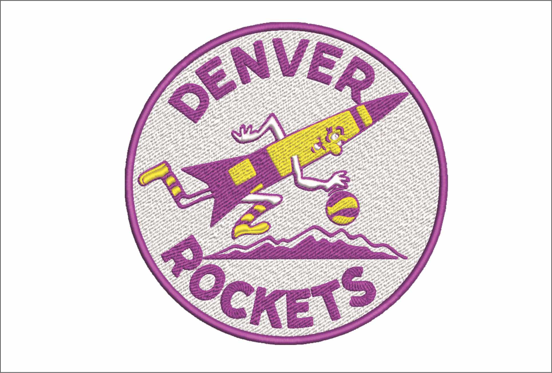 Denver Rockets 1971 NBA Logo  embroidery design - McNichols Denver Colorado  Arena- embroidery  machine pattern embroidery file - instant download